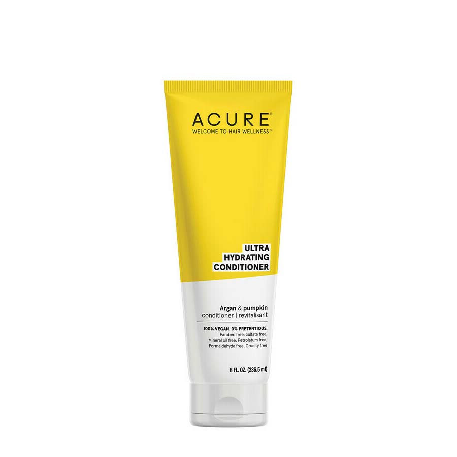 ACURE Ultra Hydrating Conditioner for Dry, Damaged Hair - Organic Argan Oil & Shea Butter Formula - Sulfate-Free, Vegan Hair Care for Soft, Smooth Hair - Perfect for Daily Use & Color-Treated Hair