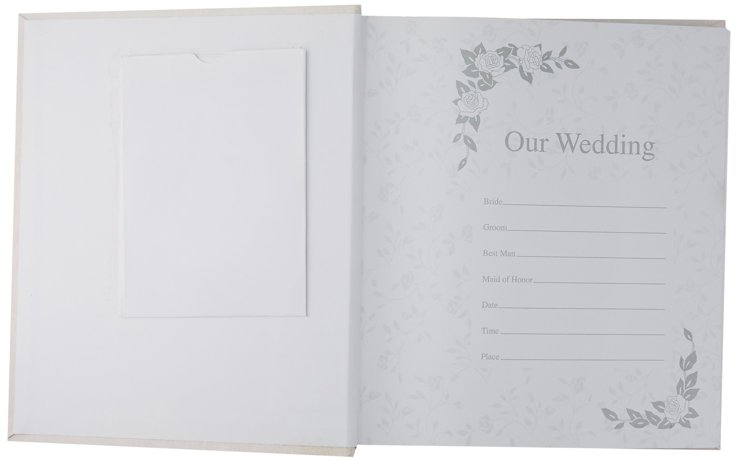 Pioneer Wedding Photo Album - White & Gold, Holds 200 4x6 Pics for Bridal Memories