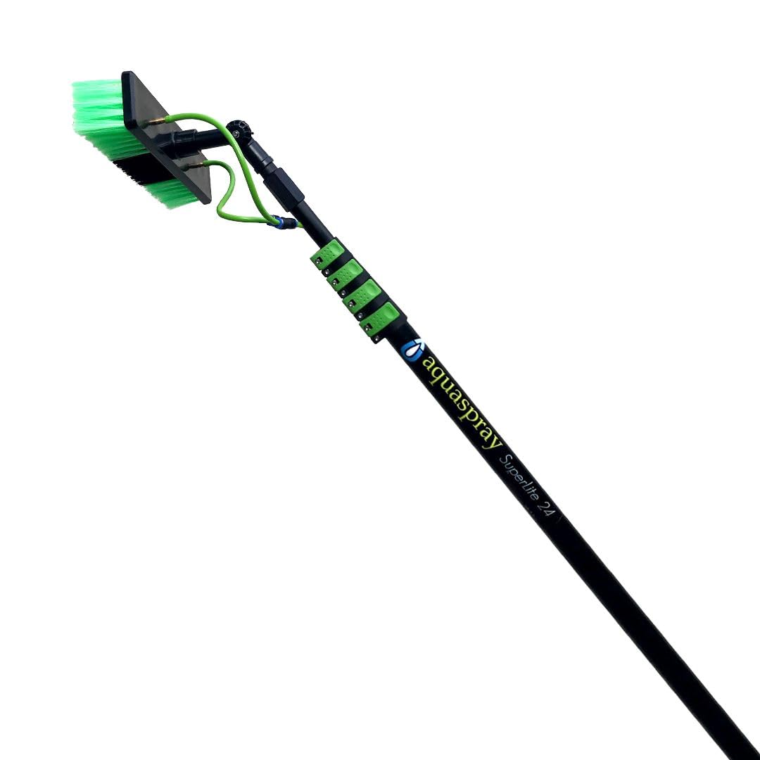 **Equipmaxx 24FT Lightweight Water Fed Pole Kit - Professional Outdoor Window Cleaner, Solar Panel Cleaning System & Hose Spray Washer for Home & Commercial Use**