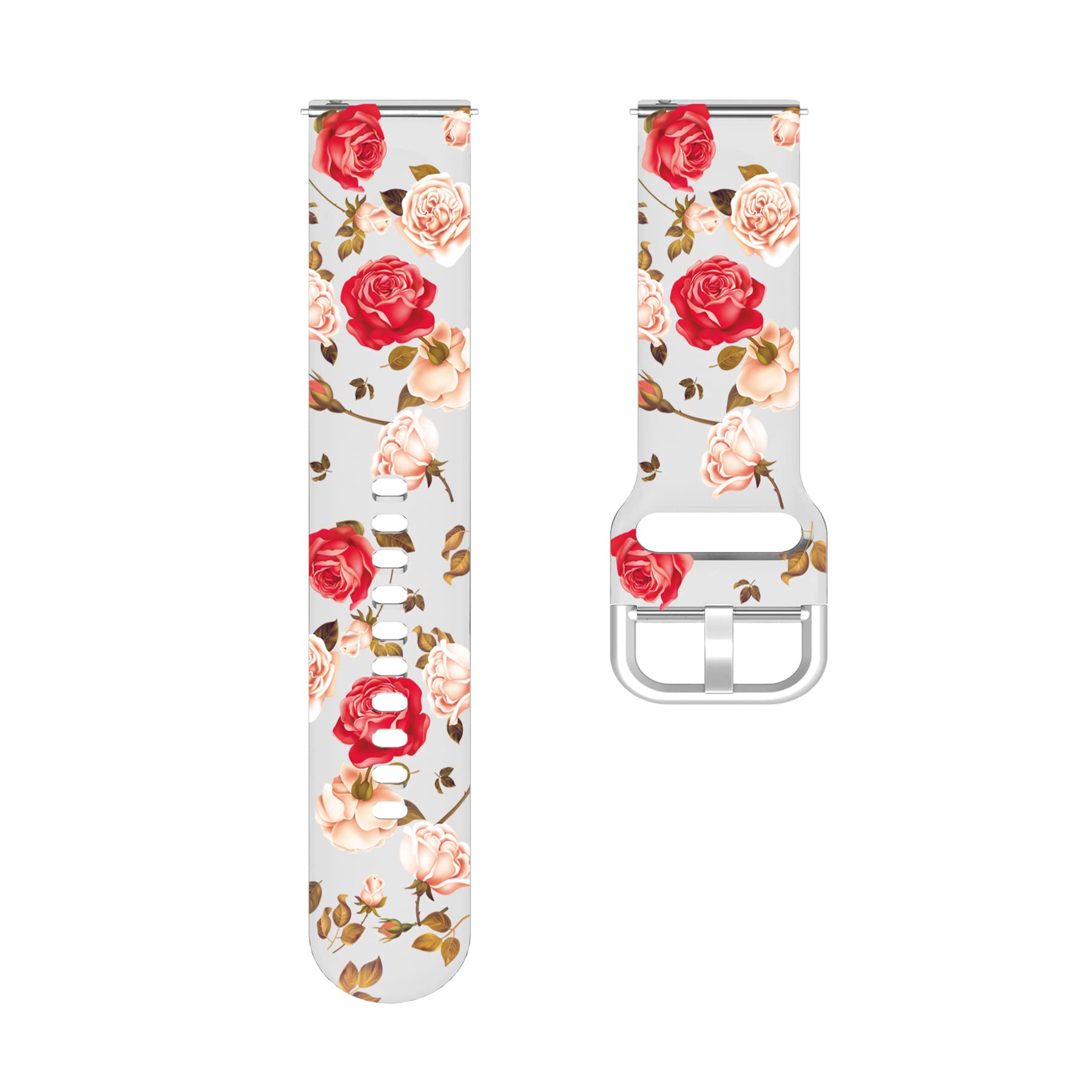 FitTurn Floral Sport Band 22mm - Compatible with Garmin Forerunner 225, Durable Silicone Watch Strap for Women & Men - Perfect for Running, Workouts & Daily Wear