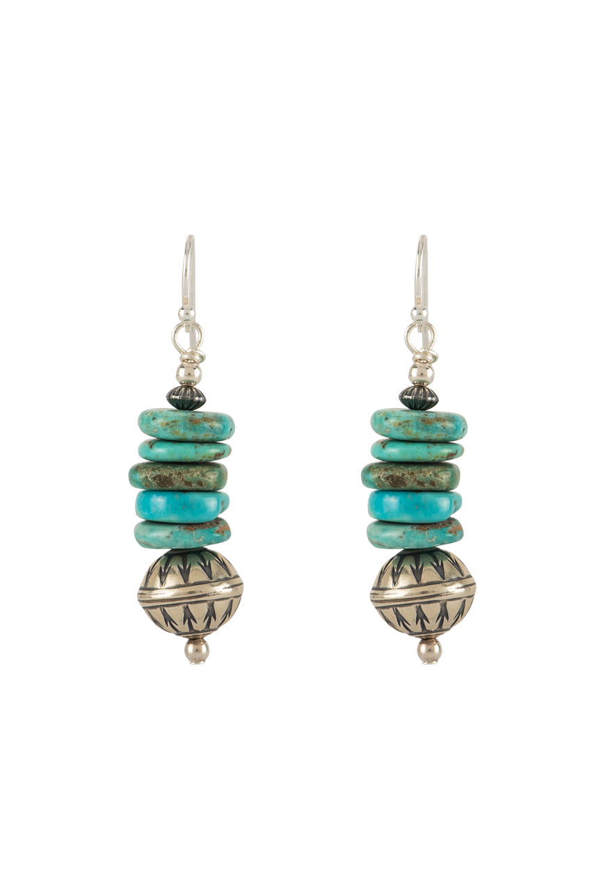 Authentic Royston Turquoise Jewelry Set - Handmade Sweet Tea Necklace & Earrings for Women | Perfect for Boho, Western & Casual Outfits