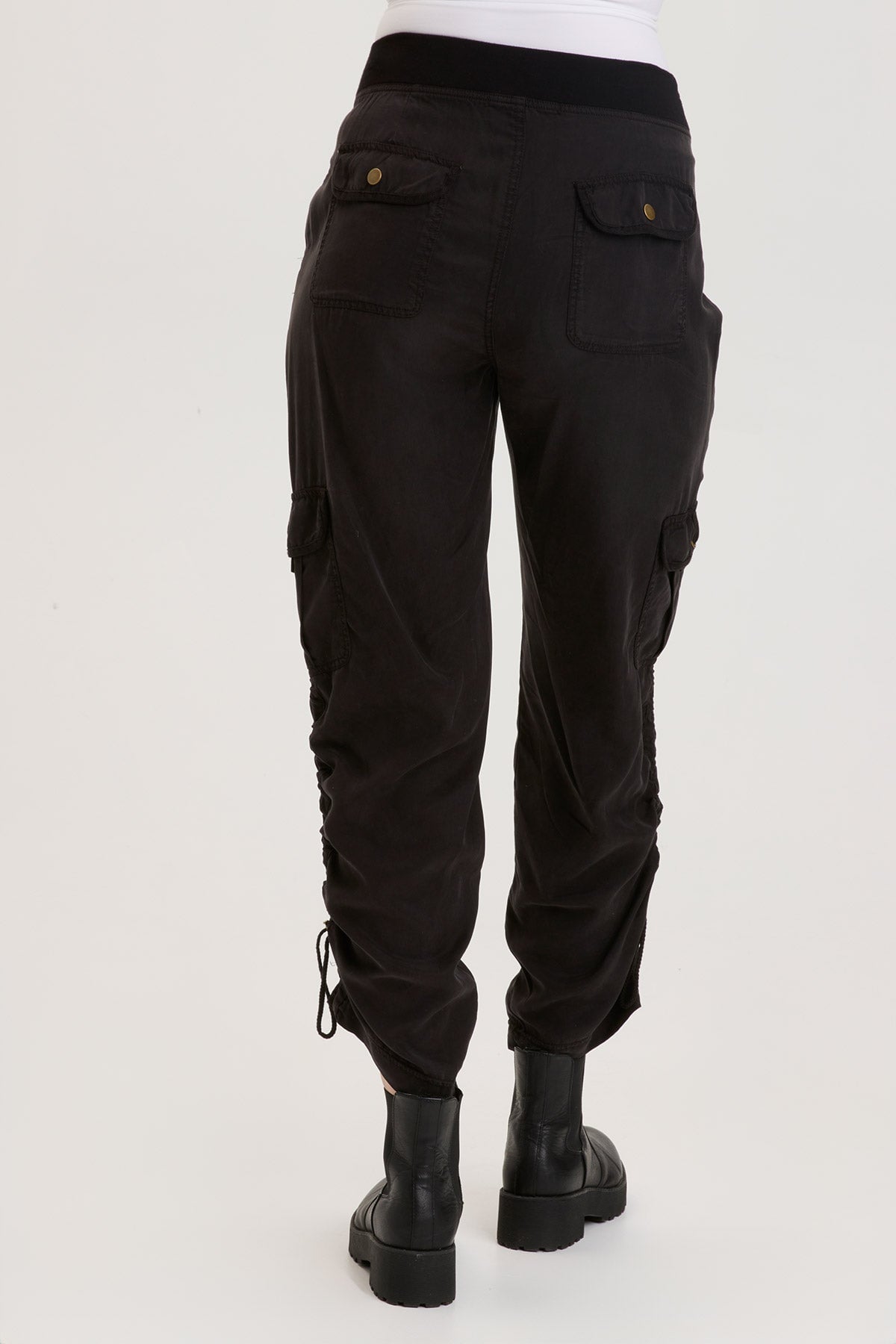 Sonova Women's High-Waisted Black Stretch Pants - Comfortable & Stylish for Work, Yoga & Everyday Wear