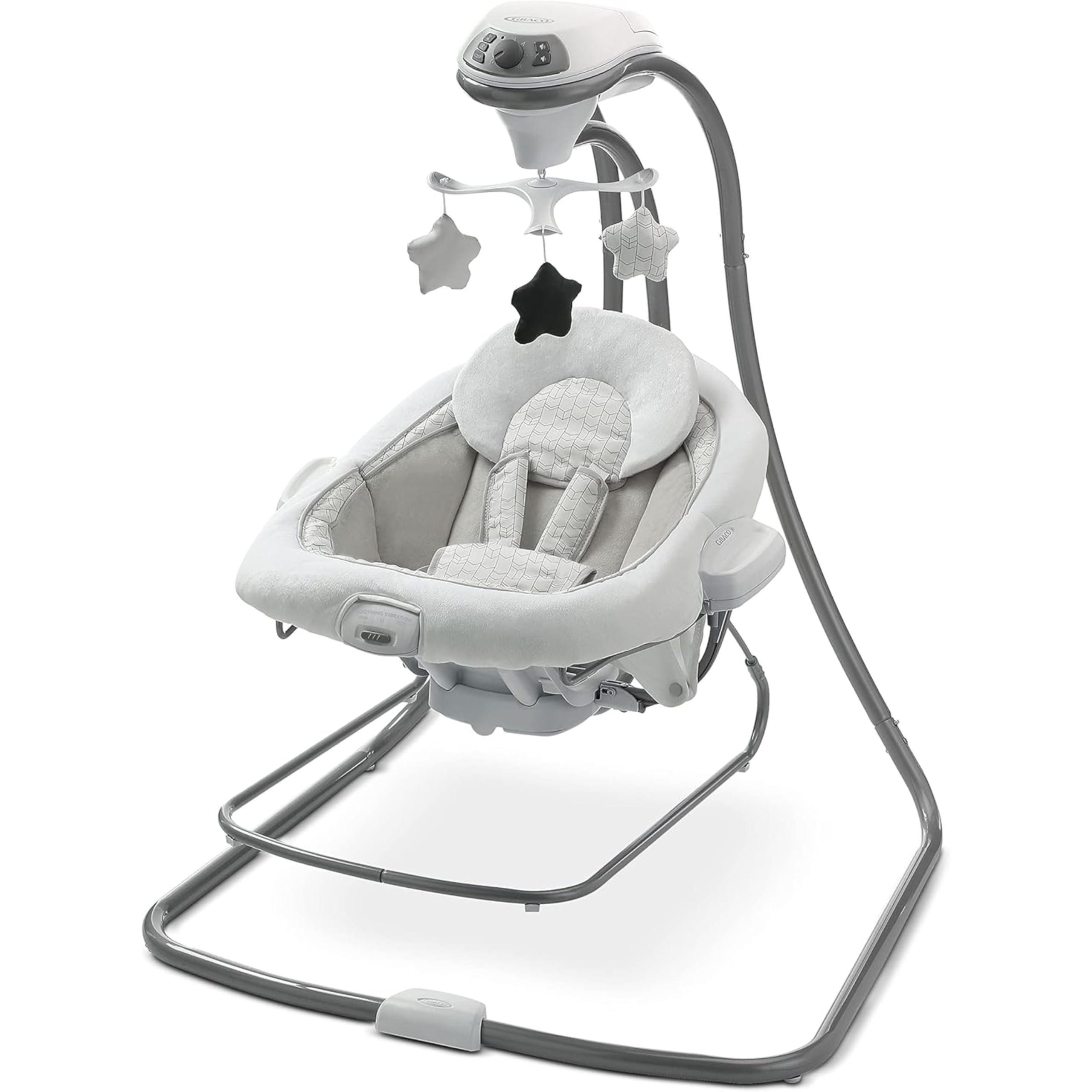 Graco DuetConnect LX Baby Swing and Bouncer - 2-in-1 Infant Seat with Vibrations, Portable Rocker for Newborns to Toddlers - Redmond Color - Perfect for Nursery, Living Room & Travel