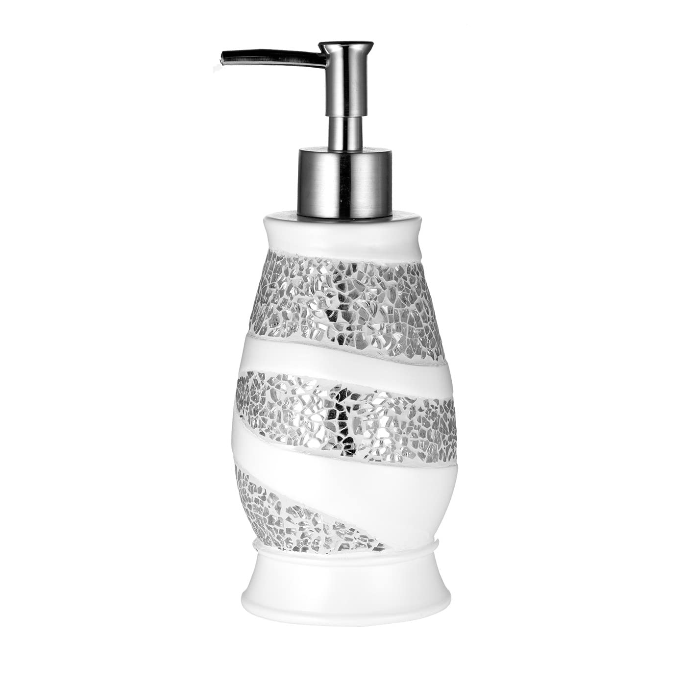 Premium 5-Piece Bathroom Accessory Set - Soap Dispenser, Toothbrush Holder, Tumbler, Waste Bin & Tissue Box (White) | Modern Bathroom Organization for Home & Hotel Use