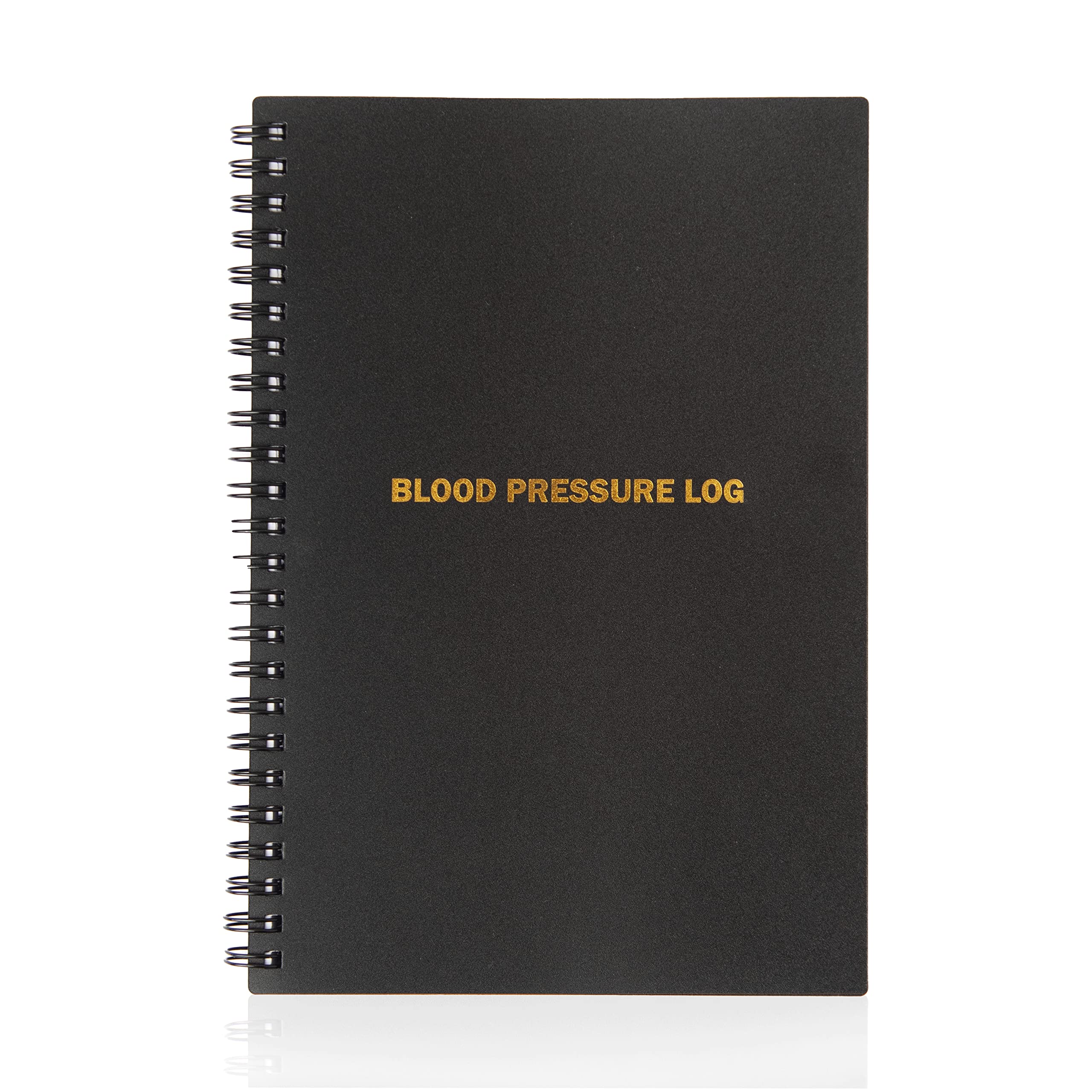 Miru A5 Blood Pressure Log Book - Spiral Bound Hardcover Notebook for Daily Blood Pressure, Heart Rate & Medication Tracking - 116 Pages - Perfect for Home Health Monitoring & Doctor Visits