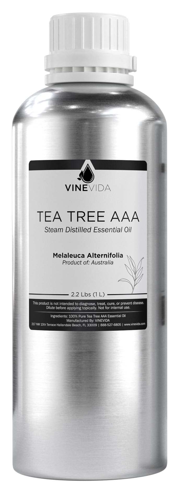 VINEVIDA 100% Pure Tea Tree Essential Oil 32 oz - Undiluted for DIY Candle Making, Soap Making & Skin Care - Bulk Aromatherapy Oil for Home Diffuser, Massage & Relaxation