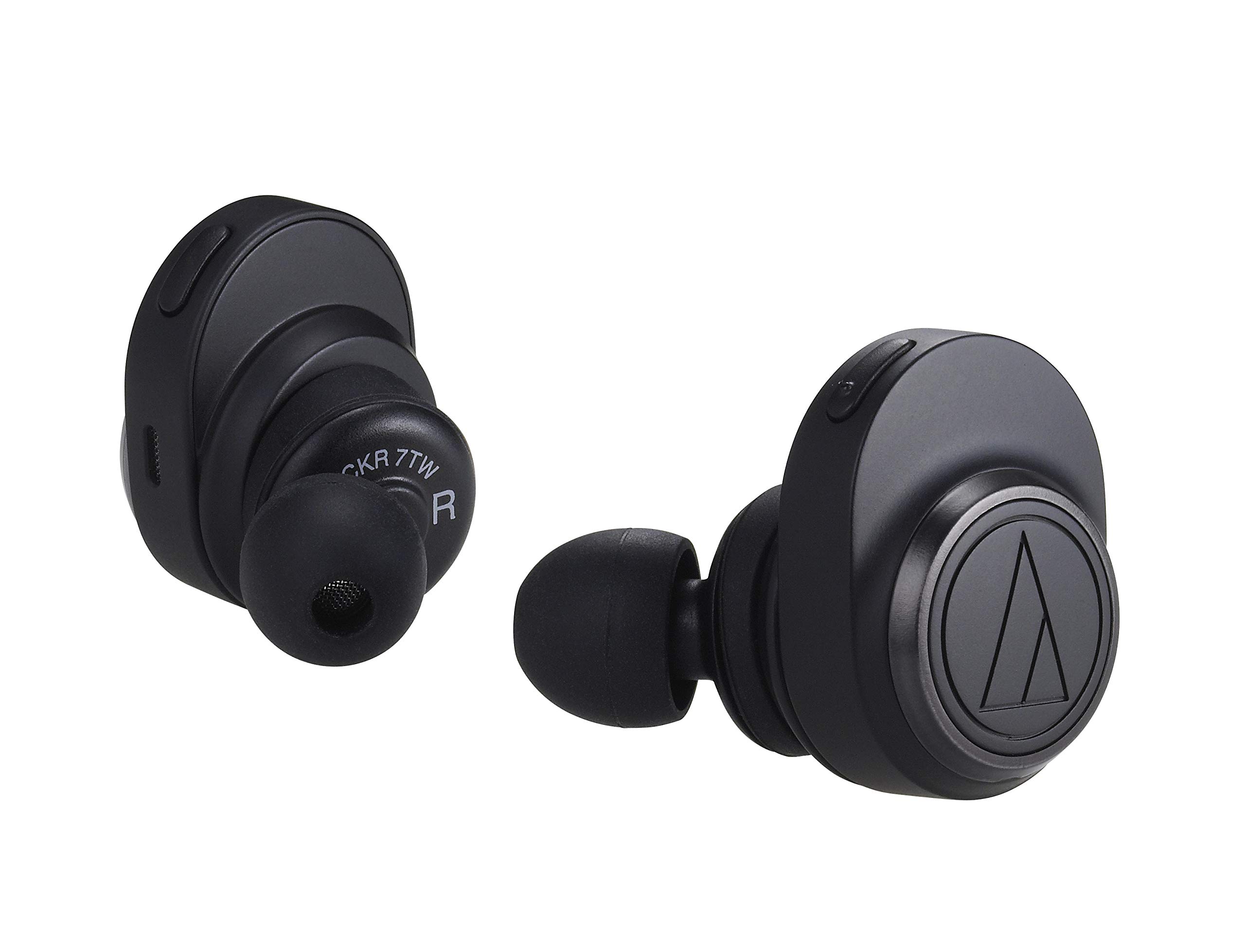 Audio-Technica ATH-CKR7TW True Wireless Bluetooth Earbuds with High-Fidelity Sound, Noise Isolation, 15-Hour Battery - Perfect for Gym, Commuting & Travel (Black)
