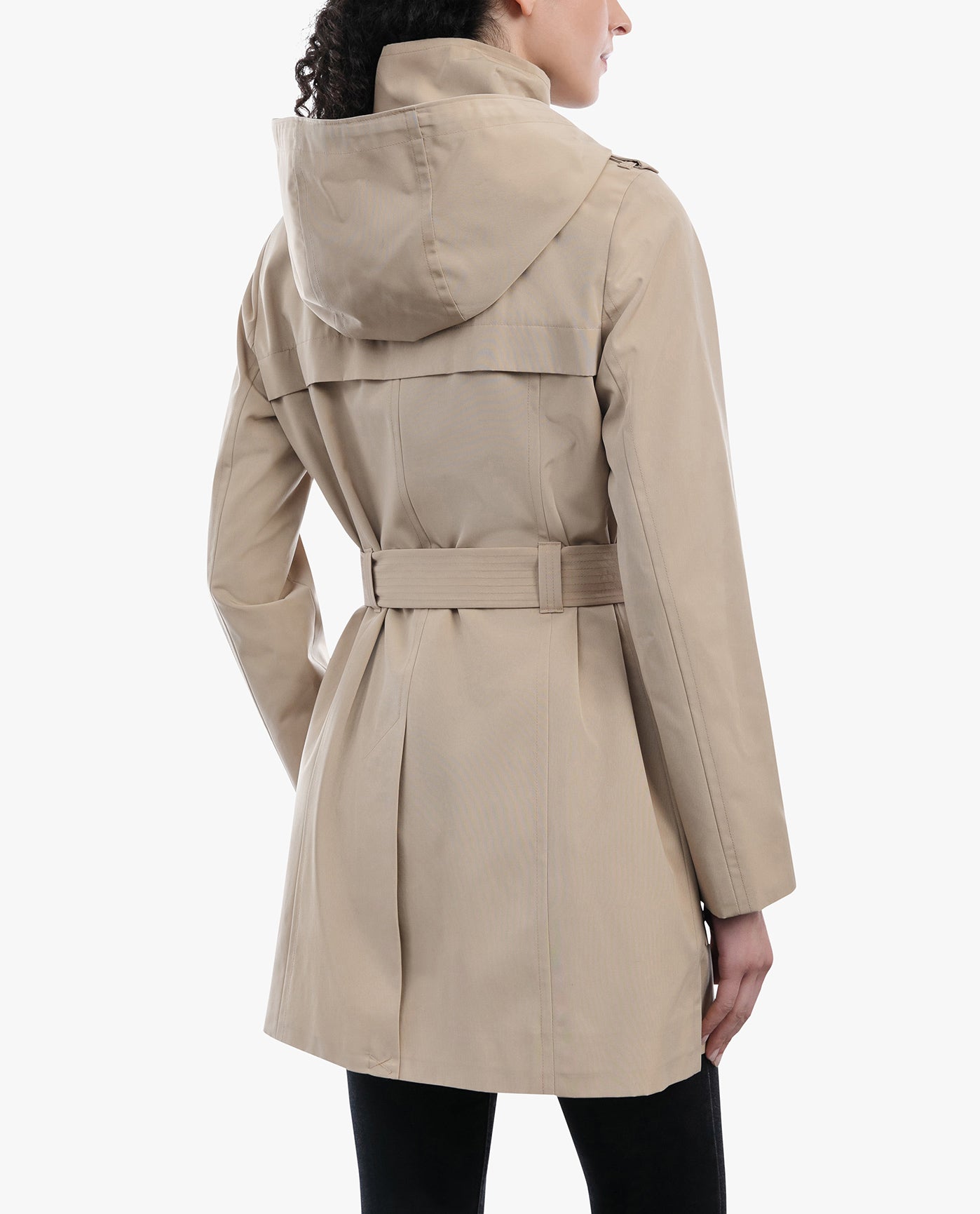 Stylish Zip Front Hooded Trench Coat with Adjustable Belt for Women | Water-Resistant Outerwear for Fall & Winter | Perfect for Casual Outings, Work & Travel