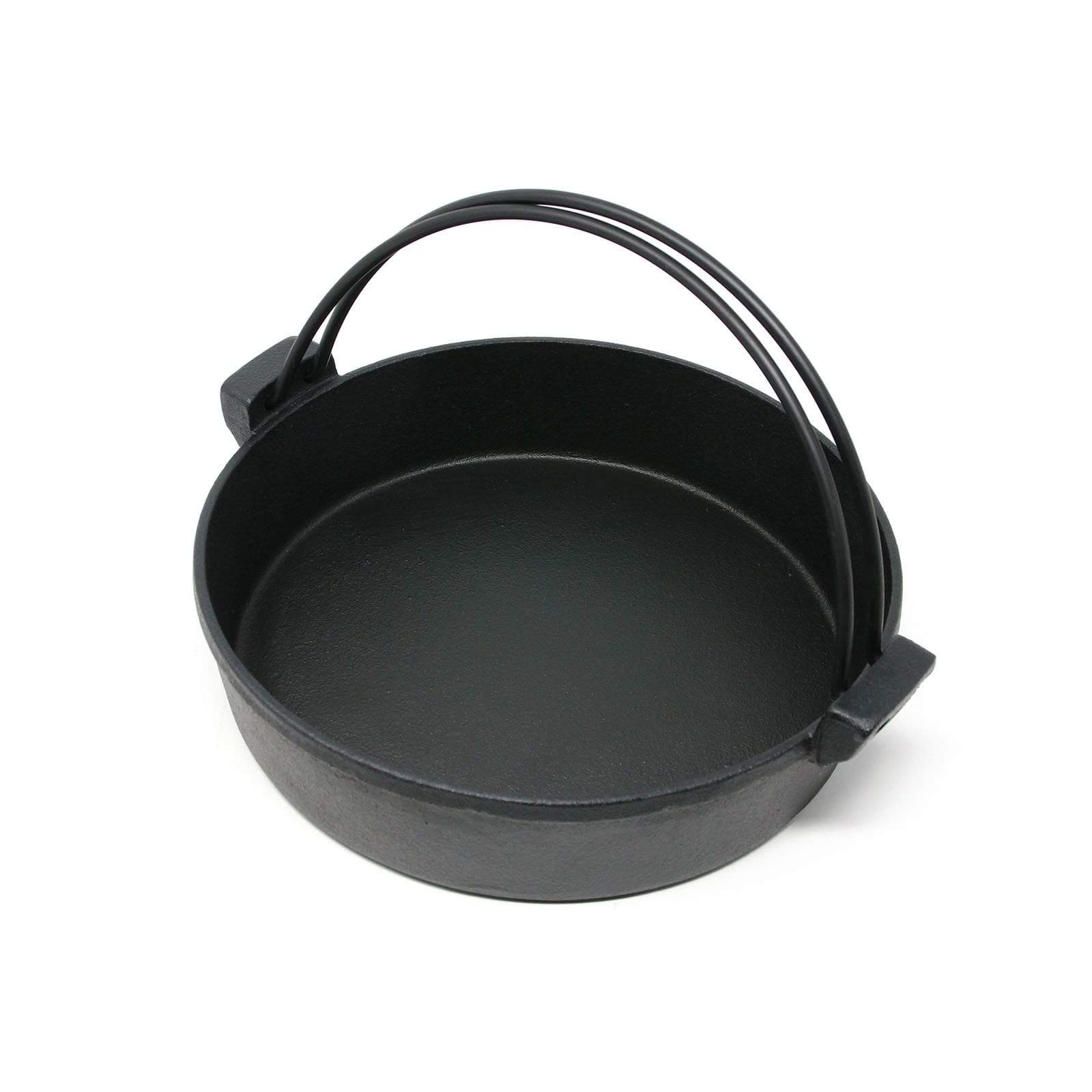 Premium Ikenaga Cast Iron Sukiyaki Pan with Double Handles – Heavy Duty Induction Compatible – Perfect for Japanese Hot Pot, Stir Fry & Tabletop Cooking