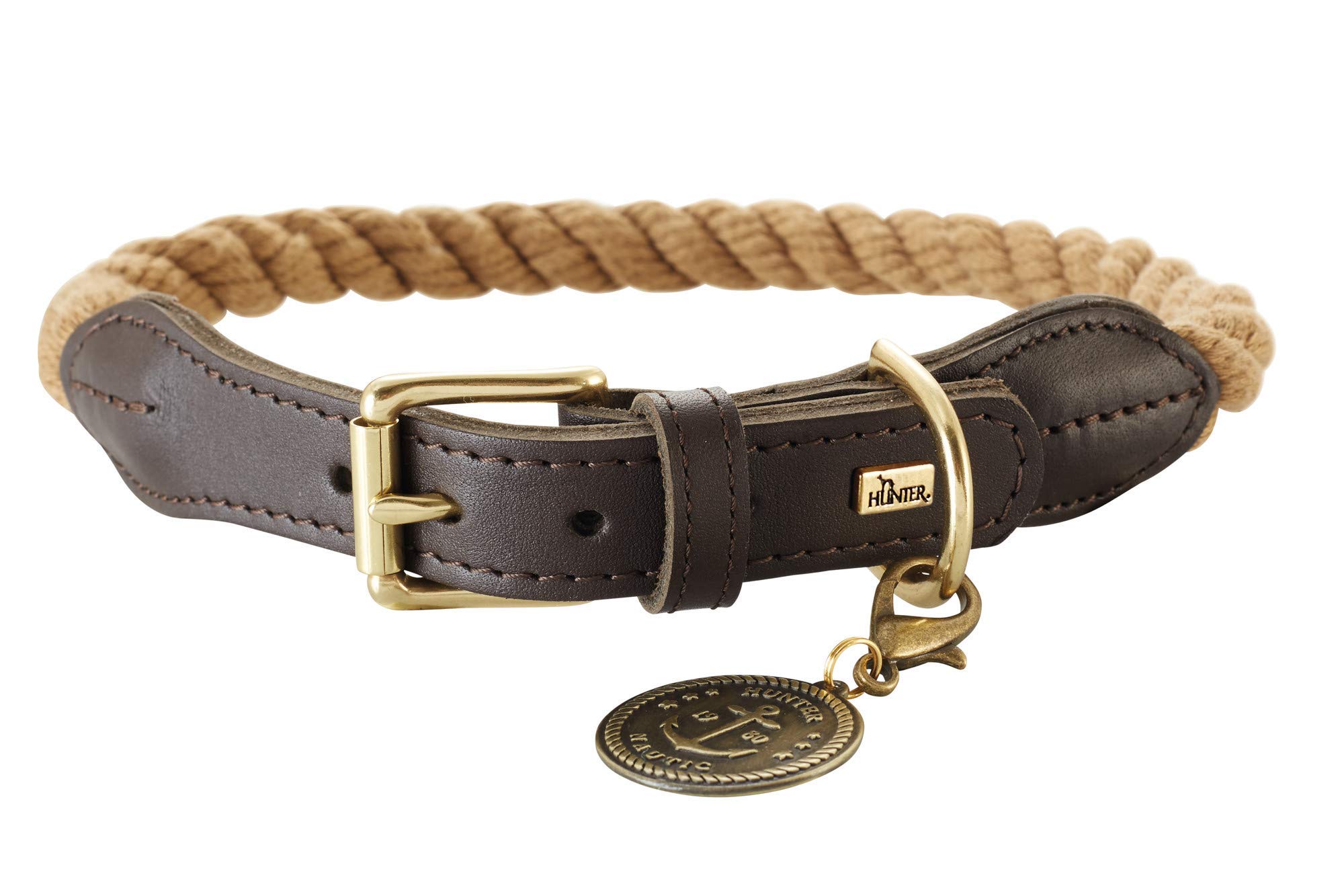 HUNTER Dog Collar with Rope Leash - Durable Nylon Pet Collar for Medium & Large Dogs - Perfect for Walking, Training & Outdoor Adventures