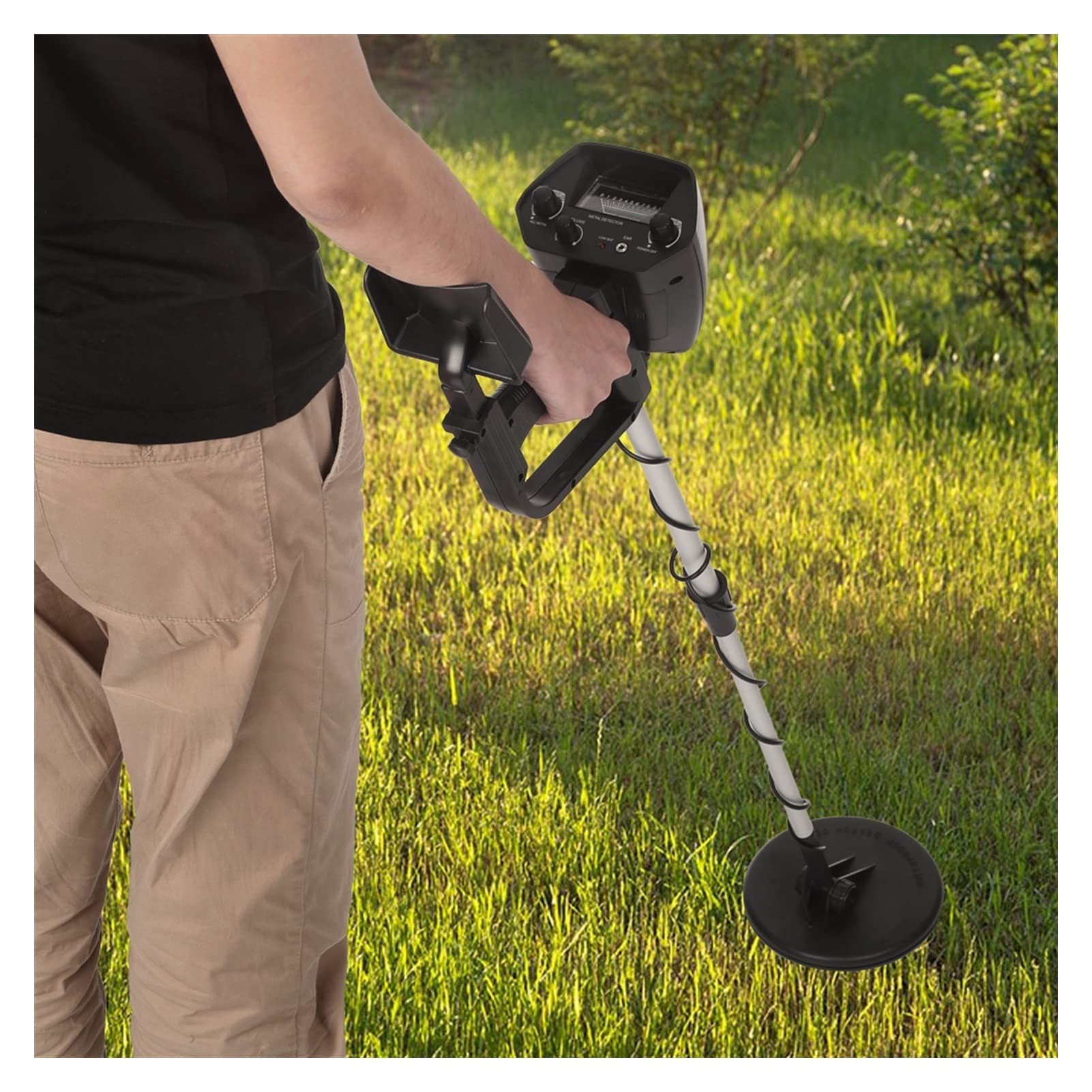 Kids Metal Detector - Professional Gold & Treasure Hunter Tracker with Circuit Detection (Grey, Size A) - Perfect for Outdoor Adventures, Beach Hunting & Backyard Exploration