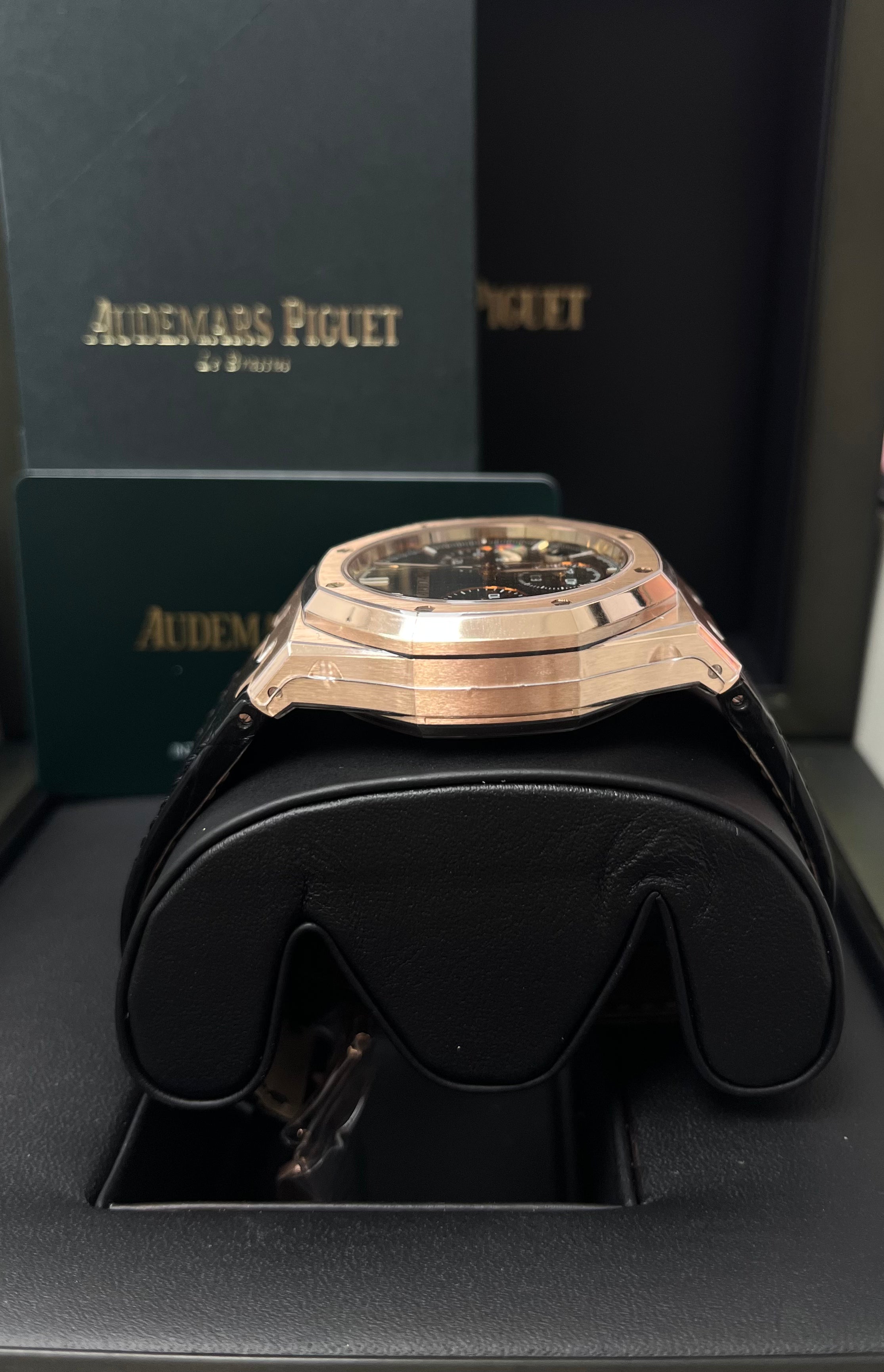 Audemars Piguet Royal Oak Selfwinding Chronograph 50th Anniversary Watch - Black Dial, Black Alligator Strap 26240OR.OO.D002CR.01 | Luxury Men's Timepiece for Business, Gala & Special Occasions