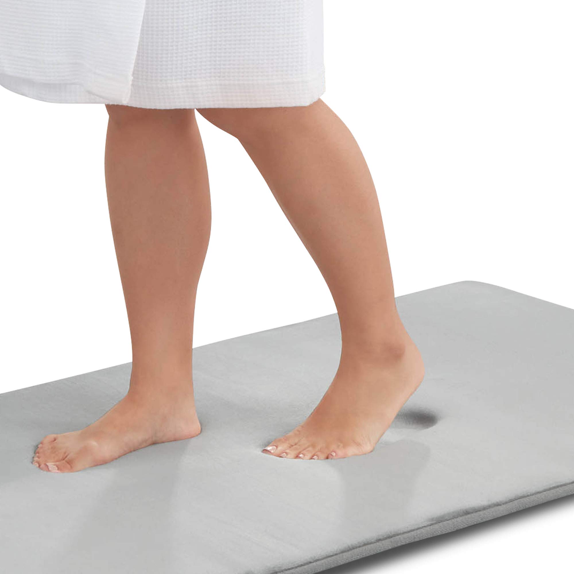Genteele Memory Foam Bath Mat - Non-Slip Absorbent Super Soft Velvet Bathroom Rug (24
