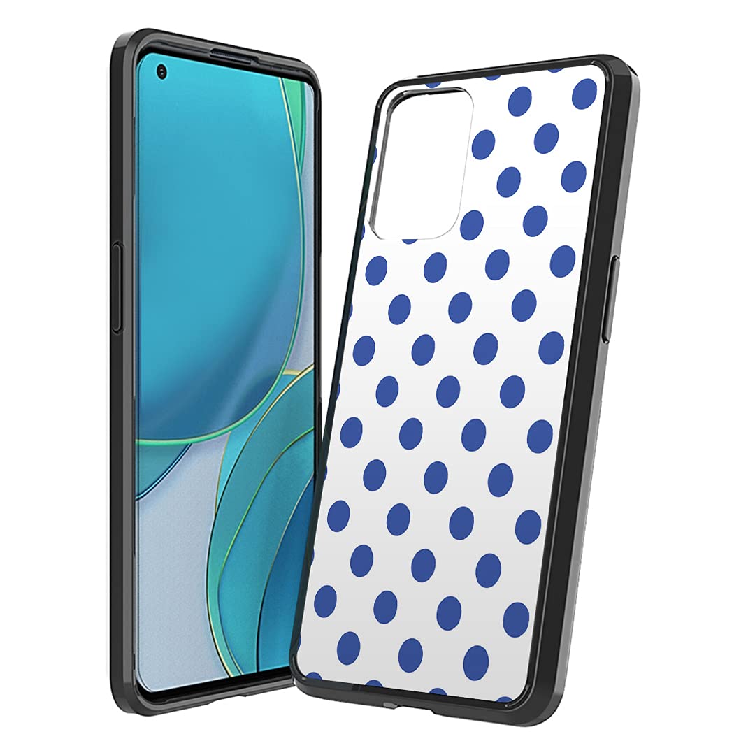 OnePlus 9 5G Phone Case - Slim Soft Grip Cover for Men & Women | Blue Dots Design