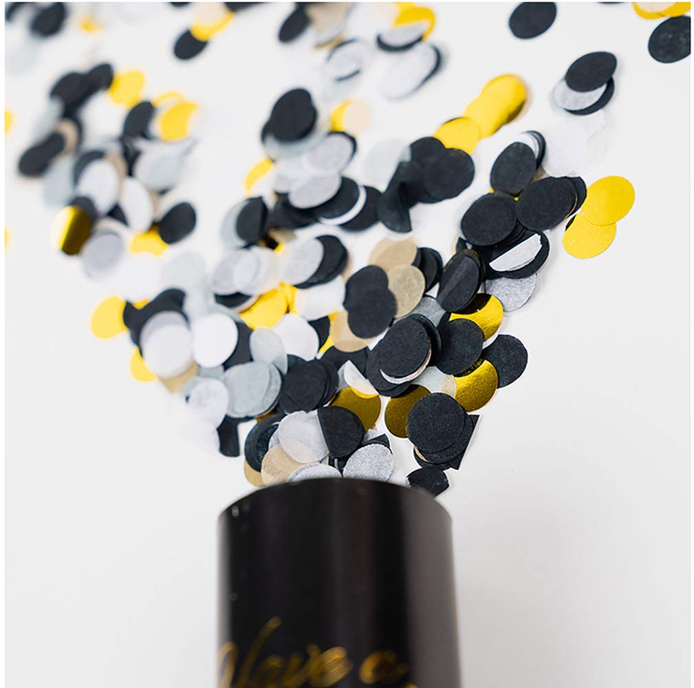 Biodegradable Black Confetti 15mm Tissue Paper - 5000 Pieces for Balloon Filling, Wedding Decorations, Party Table Scatter & Event Decoration | Eco-Friendly Celebration Supplies