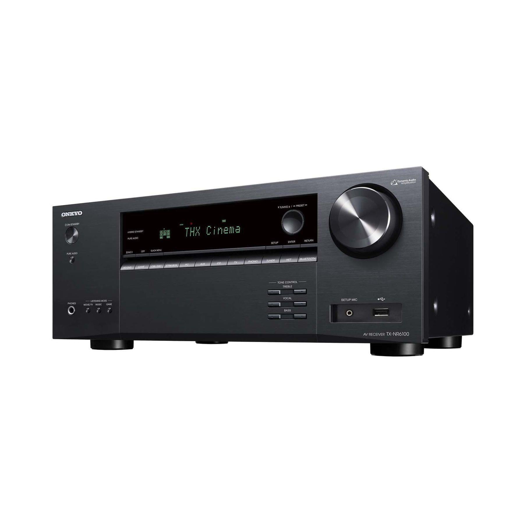 Onkyo TX-NR6100 7.2 Channel THX Certified Dolby Atmos AV Receiver - Premium Home Theater Sound System for Movies, Music & Gaming