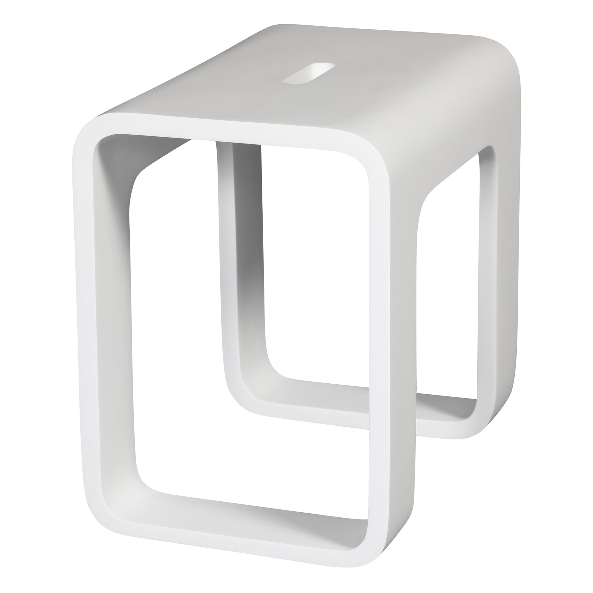 Ancona 17-Inch Pure Acrylic Stone Shower Bench - Matte White - Waterproof Bathroom Seating for Spa, Sauna & Elderly Safety
