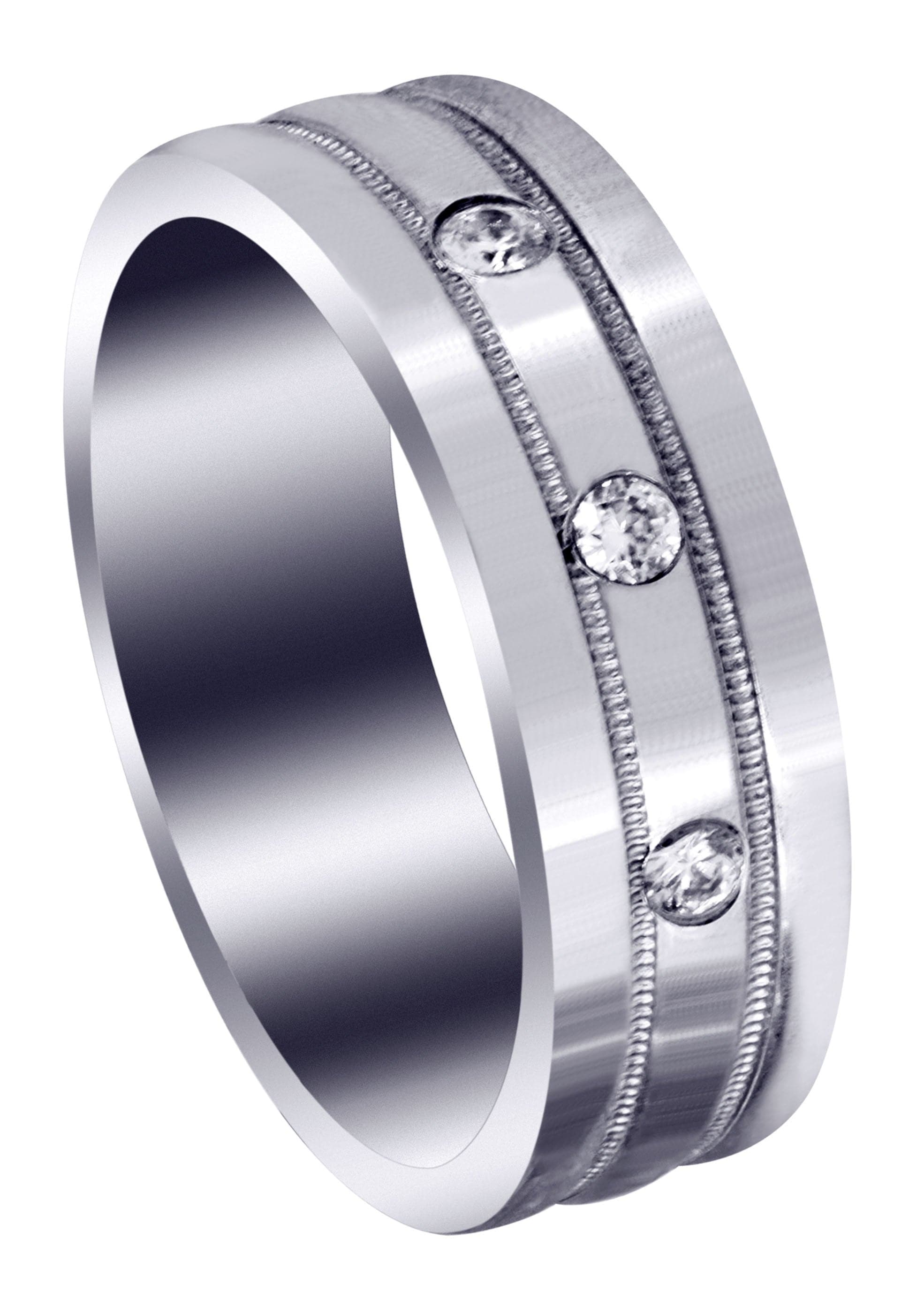 Classic Diamond Men's Wedding Band - 0.12 Carat Solid Gold Ring for Him | Perfect Engagement & Anniversary Gift for Husband, Boyfriend, or Fiancé | Elegant Jewelry for Weddings, Proposals & Special Occasions