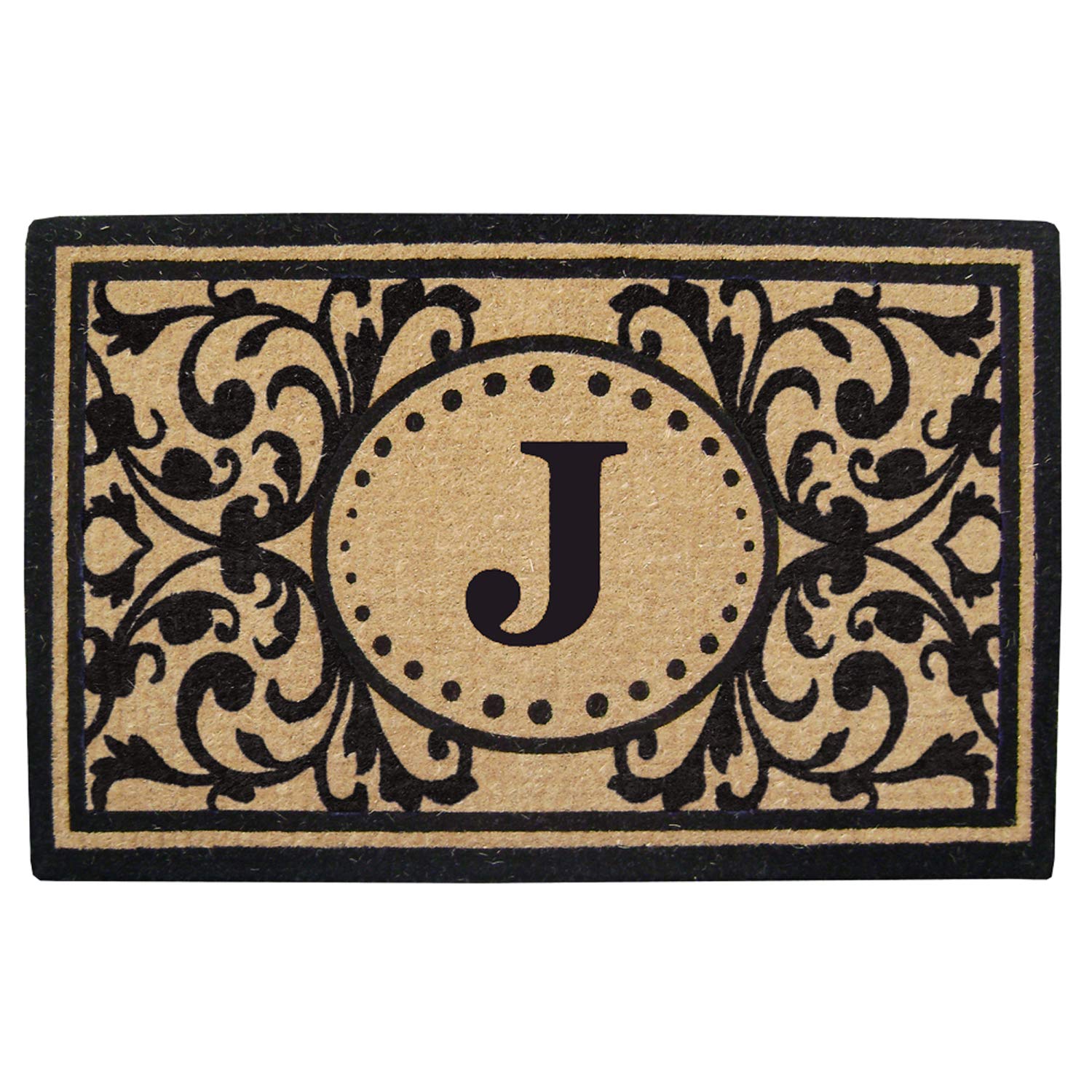 Premium Heavy Duty Coir Door Mat - Personalized Monogram, Heritage Design, Natural Coco Fiber Welcome Mat for Home & Office, Durable Handcrafted Outdoor Rug, Eco-Friendly Non-Slip Entryway Mat, 30