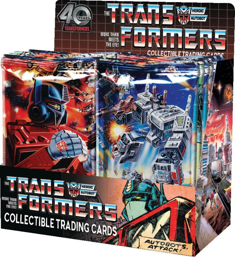 Transformers 40th Anniversary Trading Card Booster Box - Collectible Limited Edition Cards for Fans & Investors - Perfect for Gifts, Display, and Card Game Battles