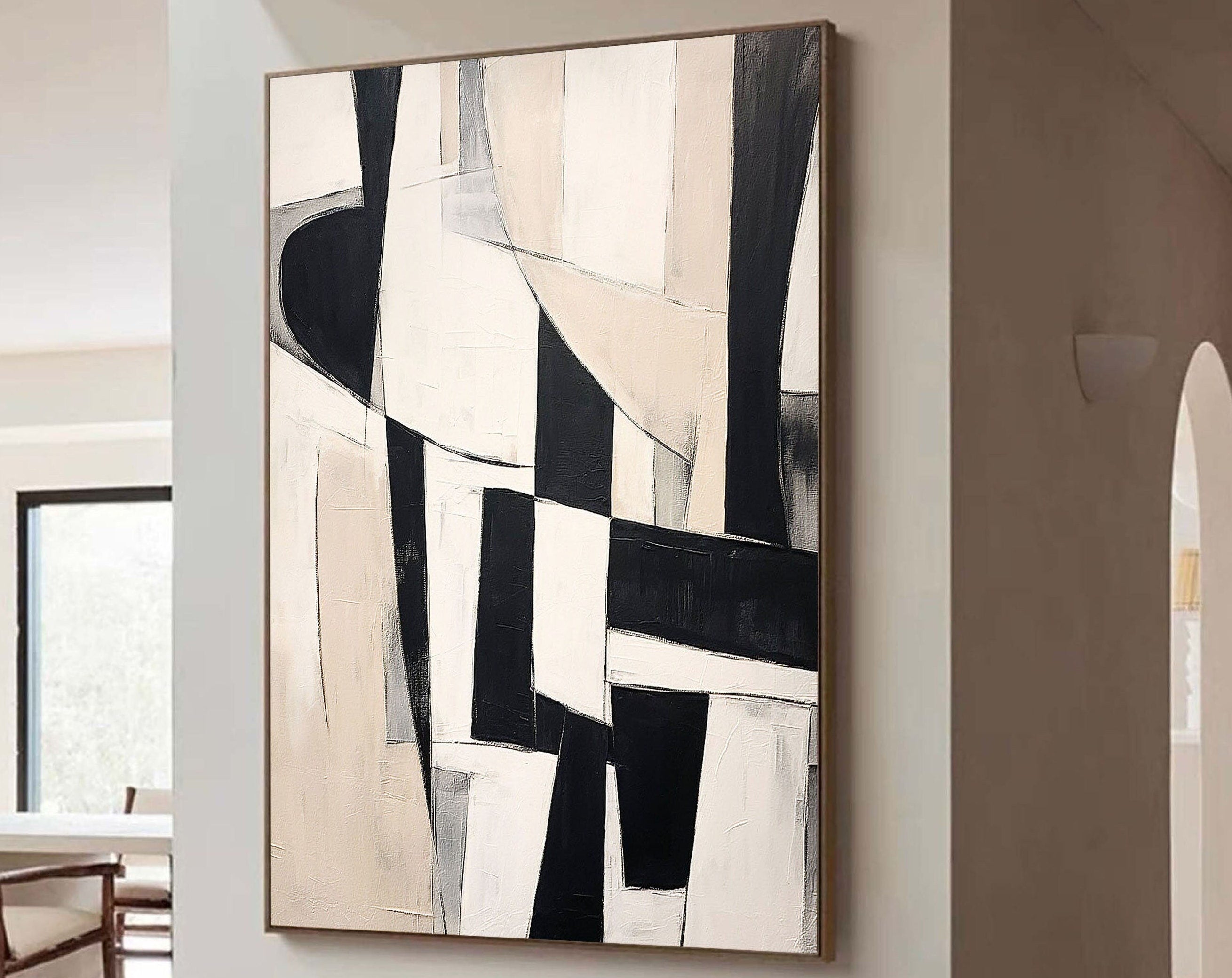 Beige & Brown Abstract Wall Art Print #BB013 - Modern Home Decor for Living Room, Bedroom & Office