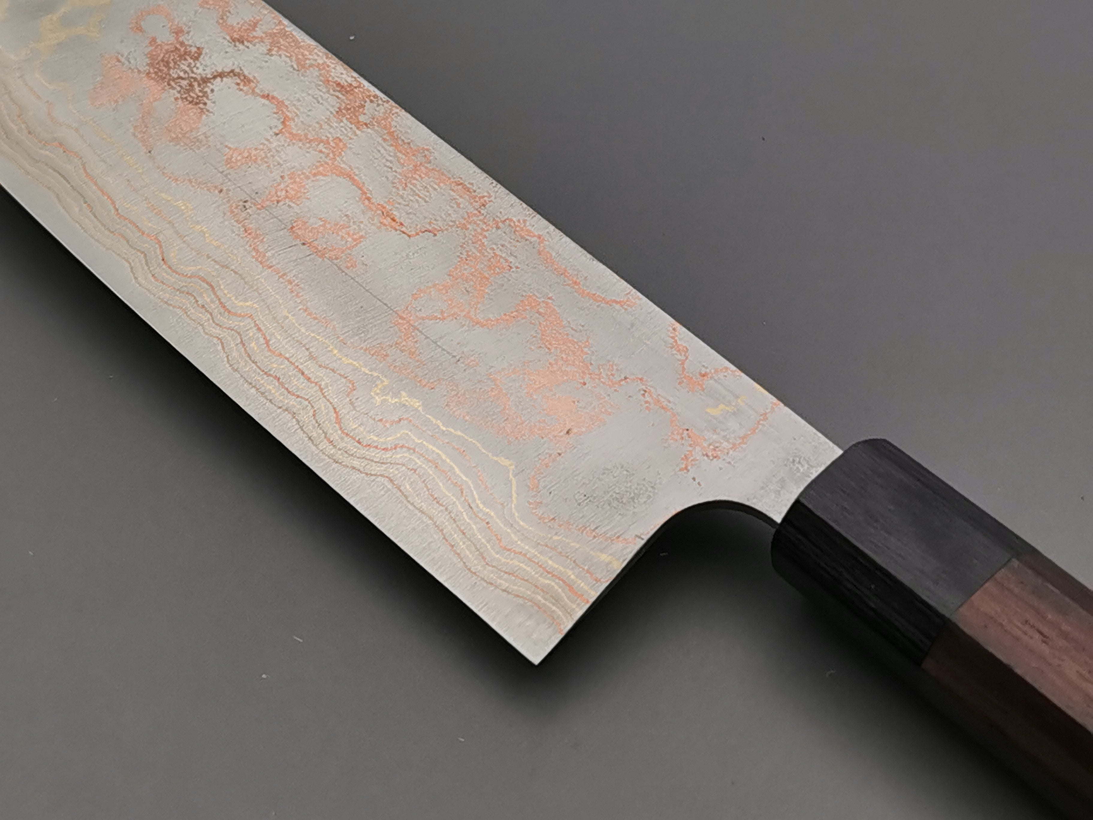 Takeshi Saji Rainbow Damascus Nakiri Knife - Japanese Chef Knife for Vegetables & Sushi - Perfect for Home Cooking & Professional Kitchens