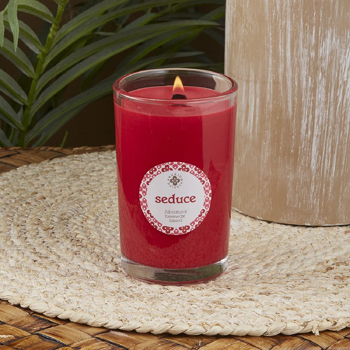 Root Candles 9942282 Seeking Balance Beeswax Blend Candle - 8oz Aromatherapy Candle with Patchouli & Anise Scent for Relaxation, Meditation & Home Decor