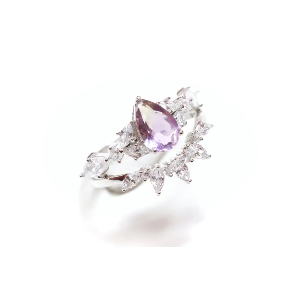 Elegant Louise Ring Set for Women - Sterling Silver Stackable Rings - Perfect for Wedding, Anniversary, and Everyday Wear