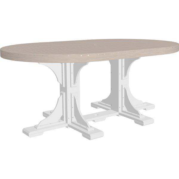 4ft x 6ft Oval Dining Table - Poly Resin Outdoor Patio Table for Garden, Poolside & Backyard Entertaining - Weatherproof & Durable
