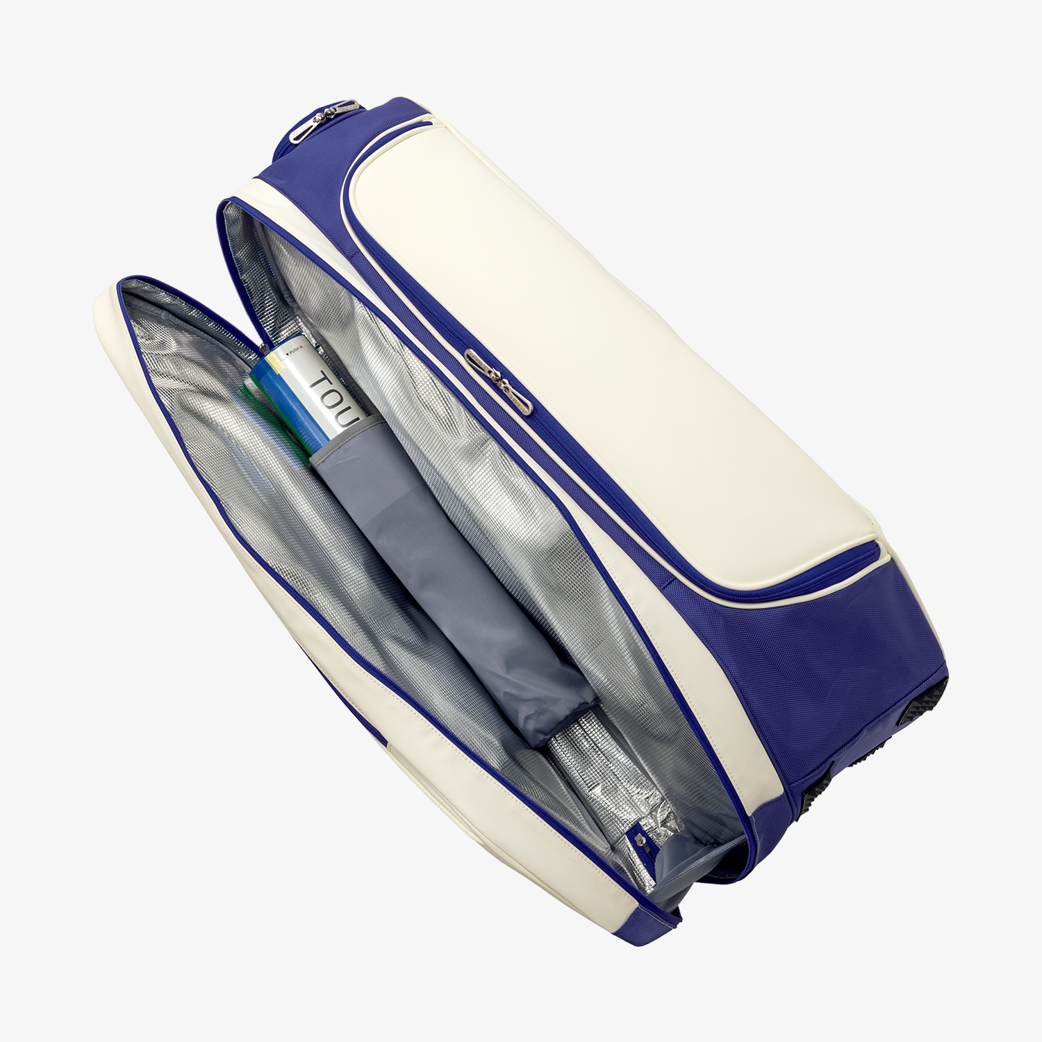 Yonex BAG02526WDB Expert Badminton Tennis Racket Bag 6-Pack (White/Deep Blue) - Perfect for Sports Training, Gym & Travel Accessories Storage