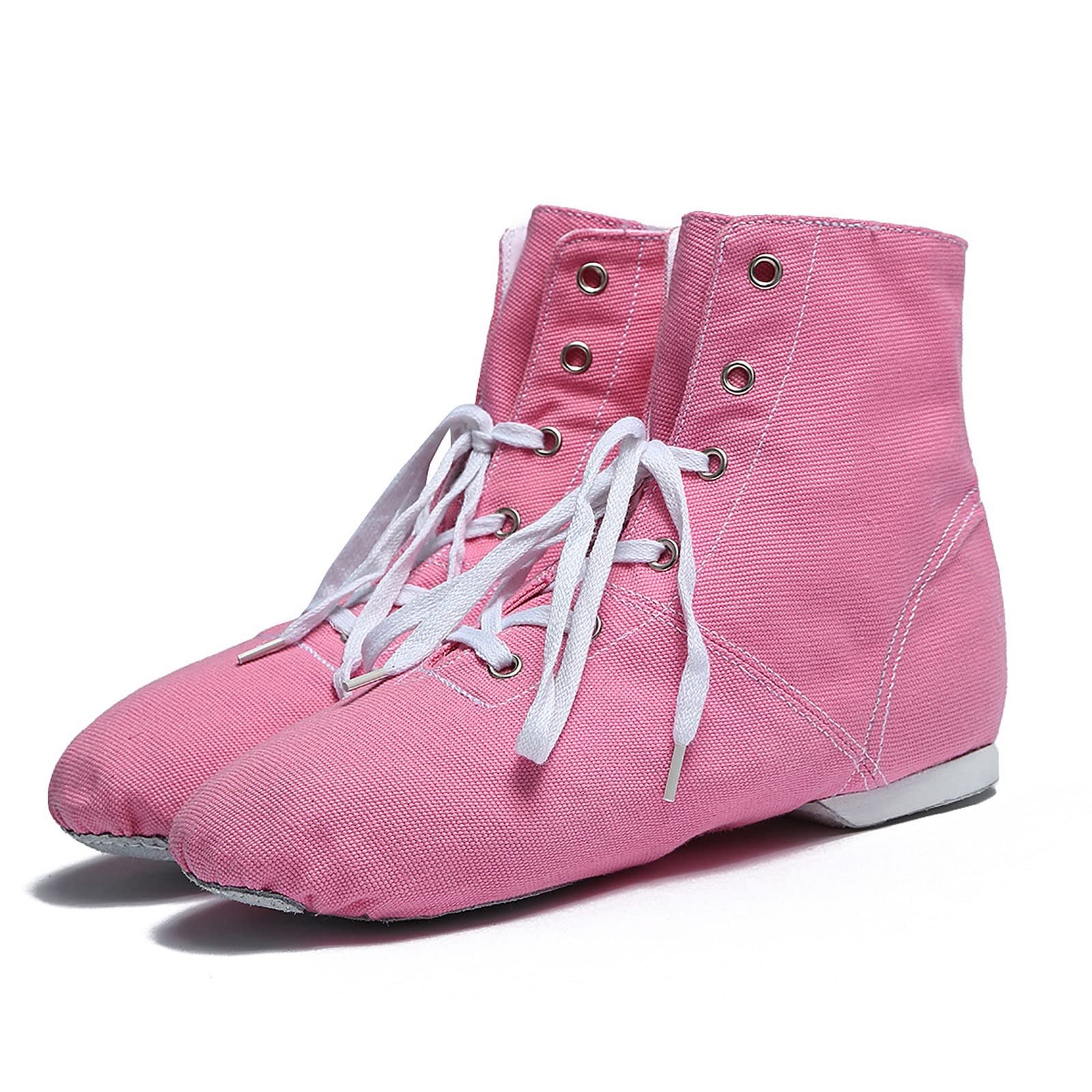 **Kids Canvas Ballet Shoes - Soft Sole Dance Training Shoes for Toddlers & Children - High Top Lace-Up Casual Sandals - Perfect for Ballet Class, Dance Practice & Everyday Play**