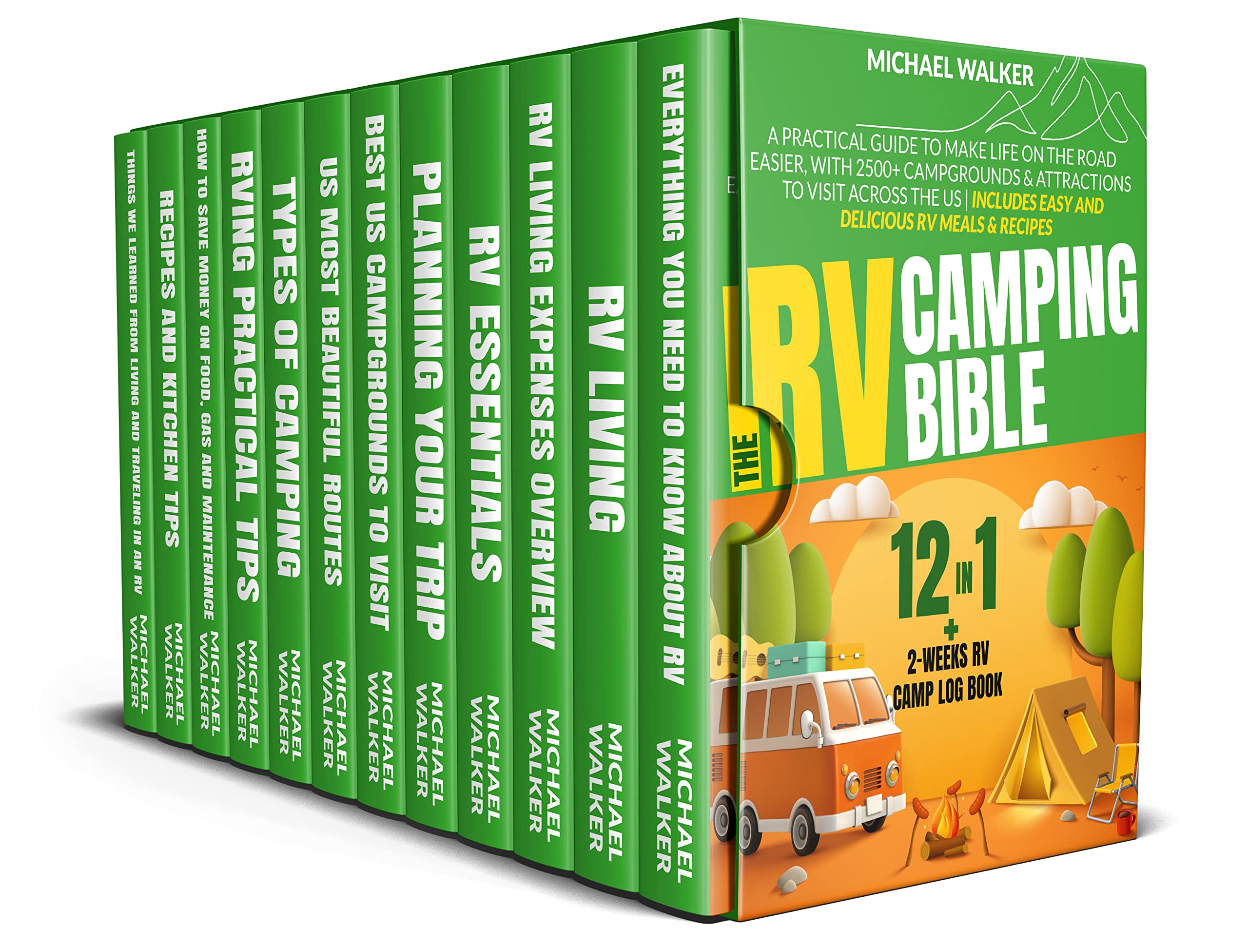 RV Camping Guide: 12-in-1 Road Trip Essentials with 2500+ US Campgrounds | Perfect for Family Adventures