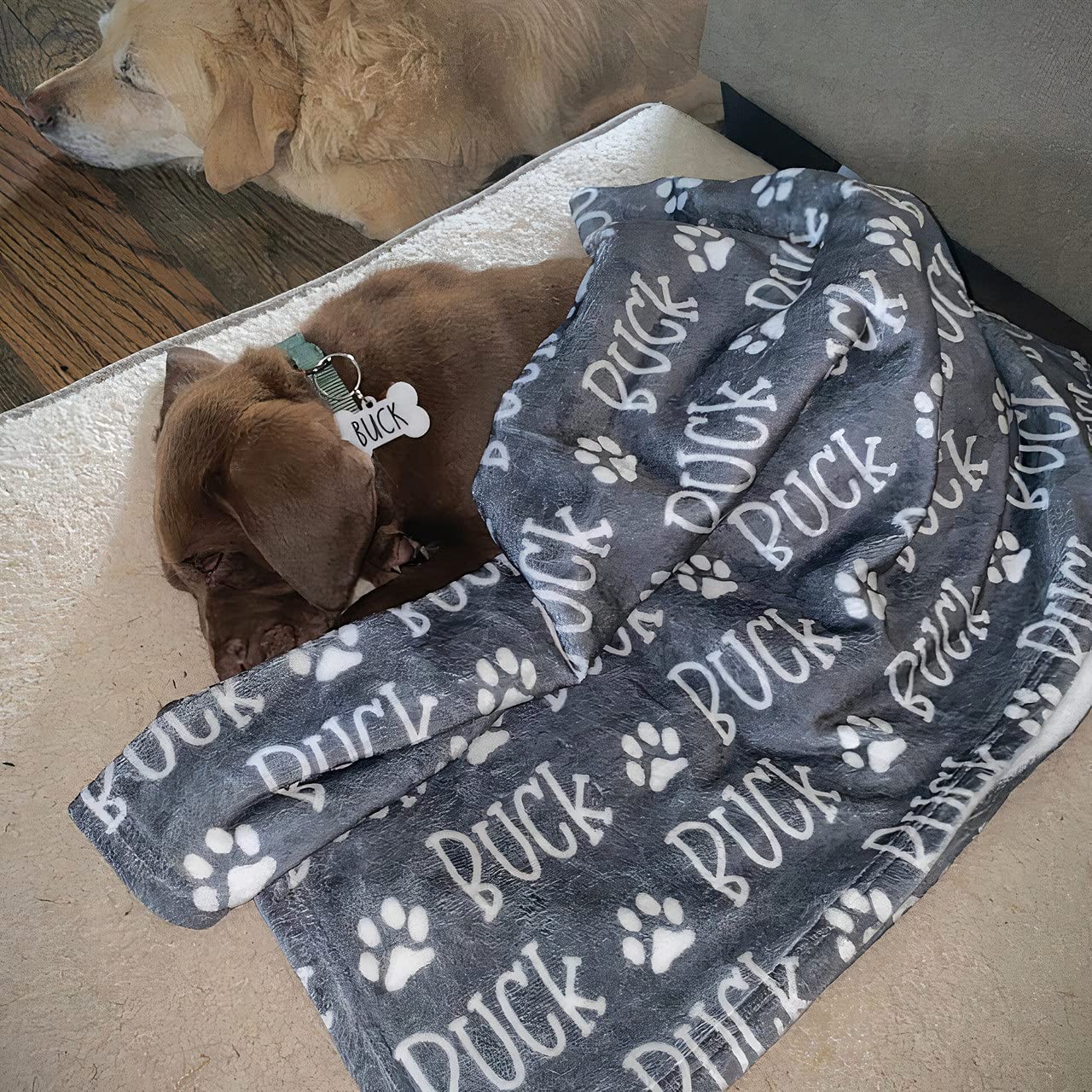 Personalized Baby Blanket with Custom Name & Footprints - Soft & Cozy Blanket for Newborns, Kids & Adults - Perfect Baby Shower Gift, Monthly Milestone Keepsake (MPDHG1754-MBBlack) - Ideal for Nursery, Photo Props & Cuddling