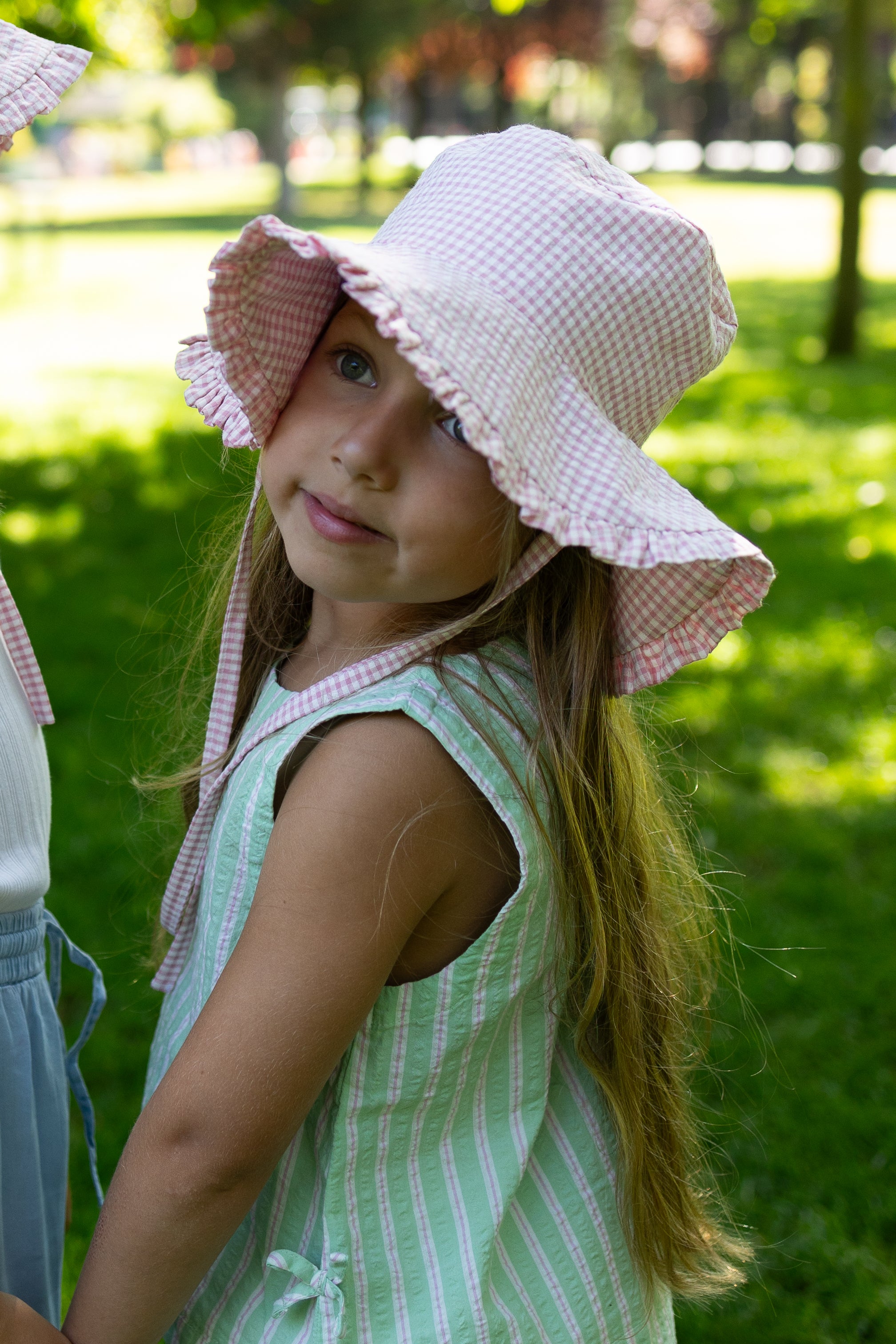 Stylish Summer Hat for Women - Vichy Pink Wide Brim Sun Hat for Beach, Outdoor & Travel Protection