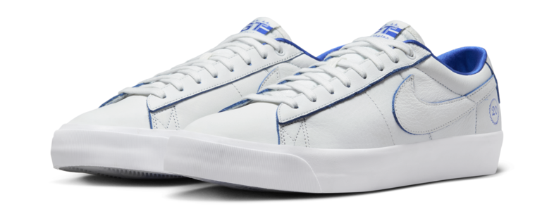 Nike SB Zoom Blazer Low Pro GT 20th Anniversary Skate Shoes - Summit White/Game Royal - Men's Casual Sneakers for Streetwear & Skateboarding