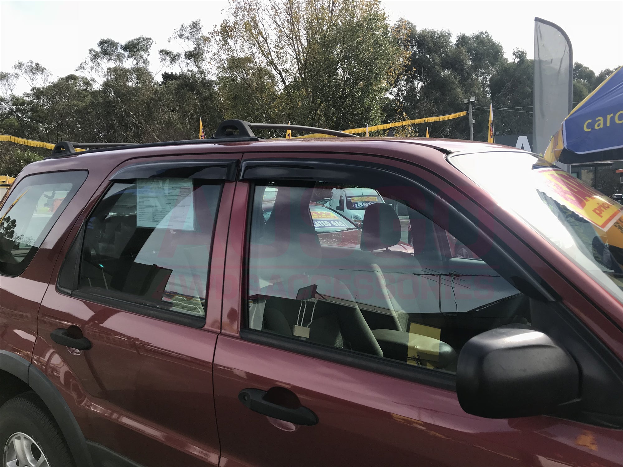 Ford Escape 2001-2012 Weather Shields - Durable Car Window Rain Guards for All-Season Protection - Perfect for Rain, Snow & Highway Driving