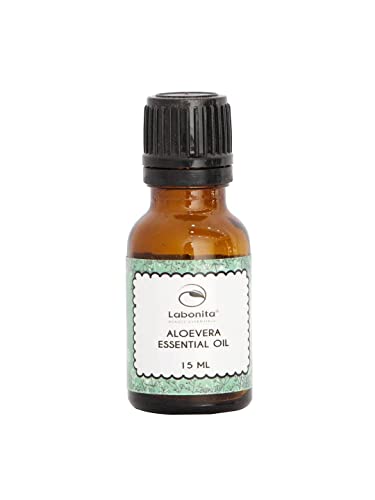 Labonita Pure Aloe Vera Essential Oil 15ml - 100% Natural Skin Care for Hydration, Soothing Sunburn & Hair Growth - Perfect for Aromatherapy, Massage & DIY Beauty Products