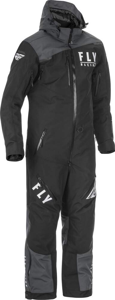 Fly Racing Cobalt Insulated Snowmobile Monosuit - Black/Grey, Small Size for Winter Sports & Outdoor Adventures