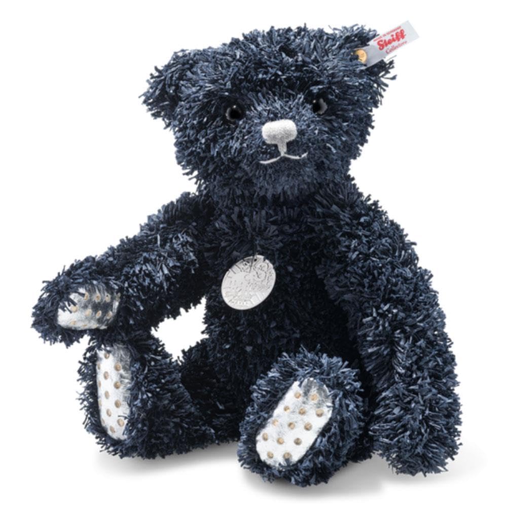 Steiff Limited Edition Midnight Paper Teddy Bear - Collectible Plush Toy for Adults & Kids, Perfect for Gifts, Nursery Decor & Teddy Bear Collections (EAN 007026)