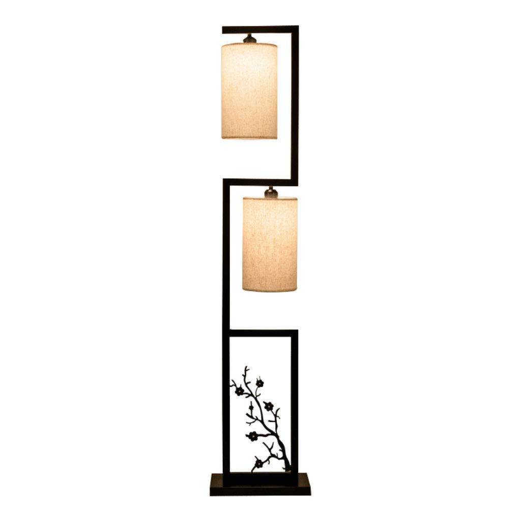 Modern Chinese Hollowed-Out Carved Floor Lamp with Push Button Switch - E27 Standing Lamp for Living Room, Bedroom & Bedside - Classic Indoor Lighting for Home Decor (Color: B) | Perfect for Reading Nook, Cozy Corner & Ambient Lighting