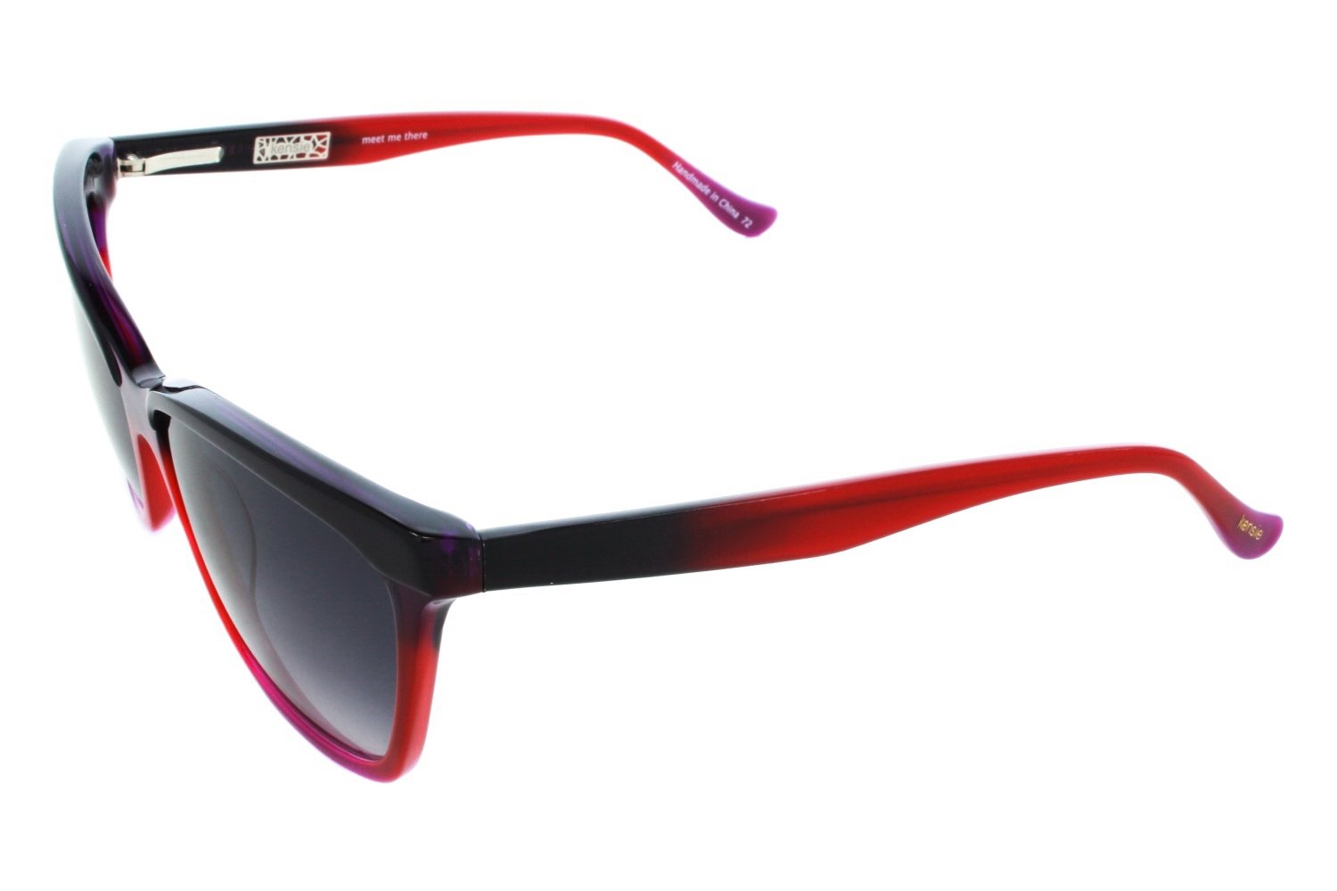 KENSIE MEET ME THERE Sunglasses - 56MM UV Protection Cat Eye Frame in Berry - Perfect for Beach, Travel & Outdoor Activities