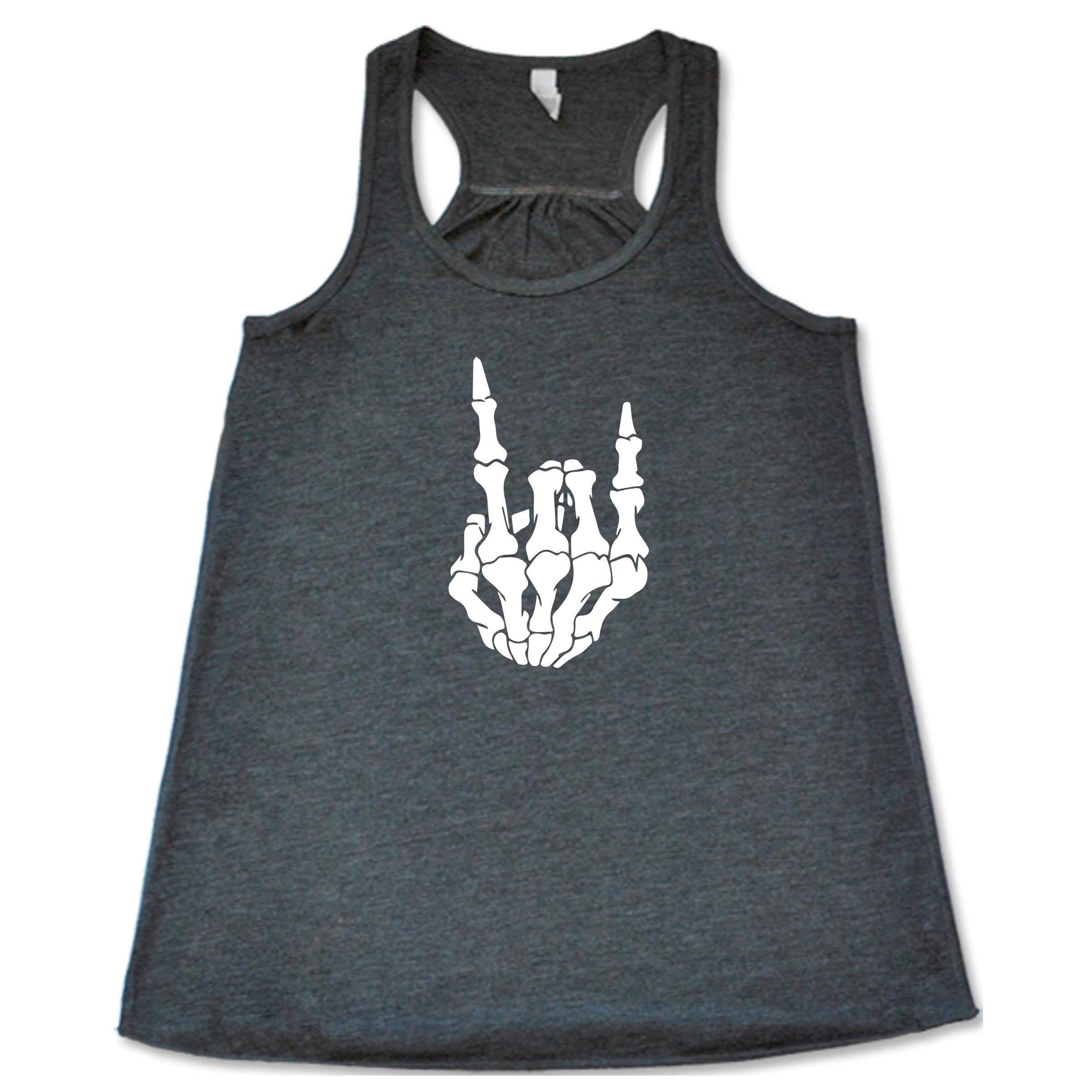 Edgy Rocker Skeleton Hand Graphic T-Shirt for Men & Women | Gothic Punk Style Cotton Tee | Perfect for Concerts, Halloween & Alternative Fashion
