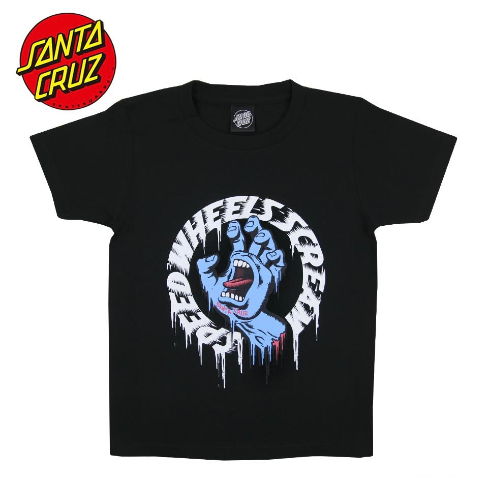 Santa Cruz Japan Kids Hand Graphic T-Shirt - Black | Soft Cotton Tee for Boys & Girls | Casual Wear & Street Style