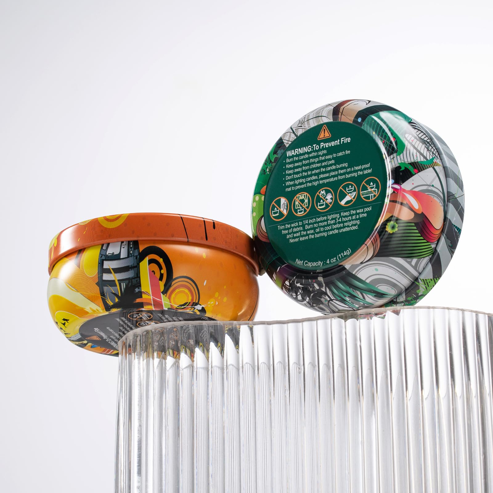 Opeshar 6-Pack 4oz Large Caliber Candle Tins with Lids - Empty Round Candle Jars for DIY Candle Making, Includes Pre-Cut Wicks, Wick Stickers & Wick Holders - Perfect for Home, Wedding, Spa & Gift Candles