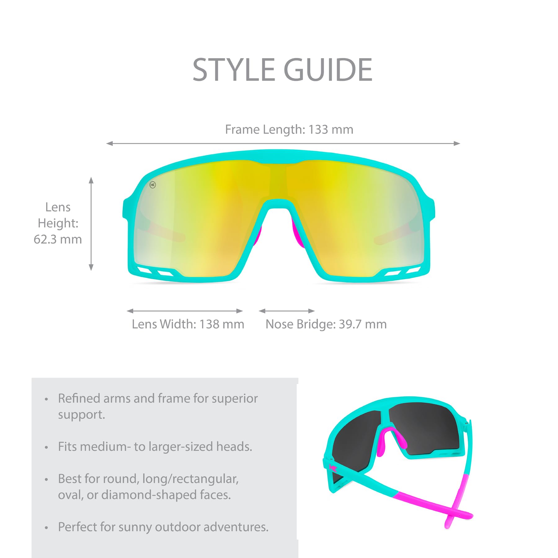 Knockaround Campeones Wraparound Sunglasses for Men & Women - UV400 Protection Polarized Performance Lenses - Perfect for Running, Driving & Outdoor Activities