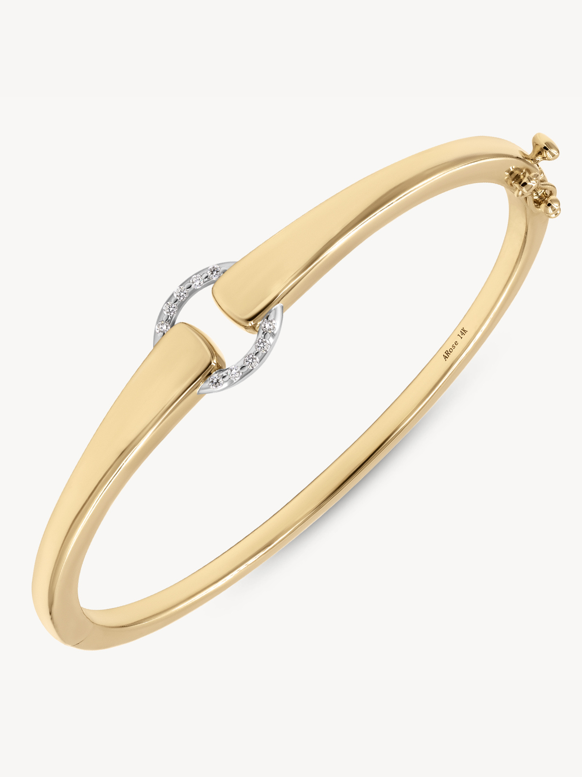 Elegant Two-Tone Diamond Buckle Bracelet for Women - Perfect for Weddings, Parties & Special Occasions