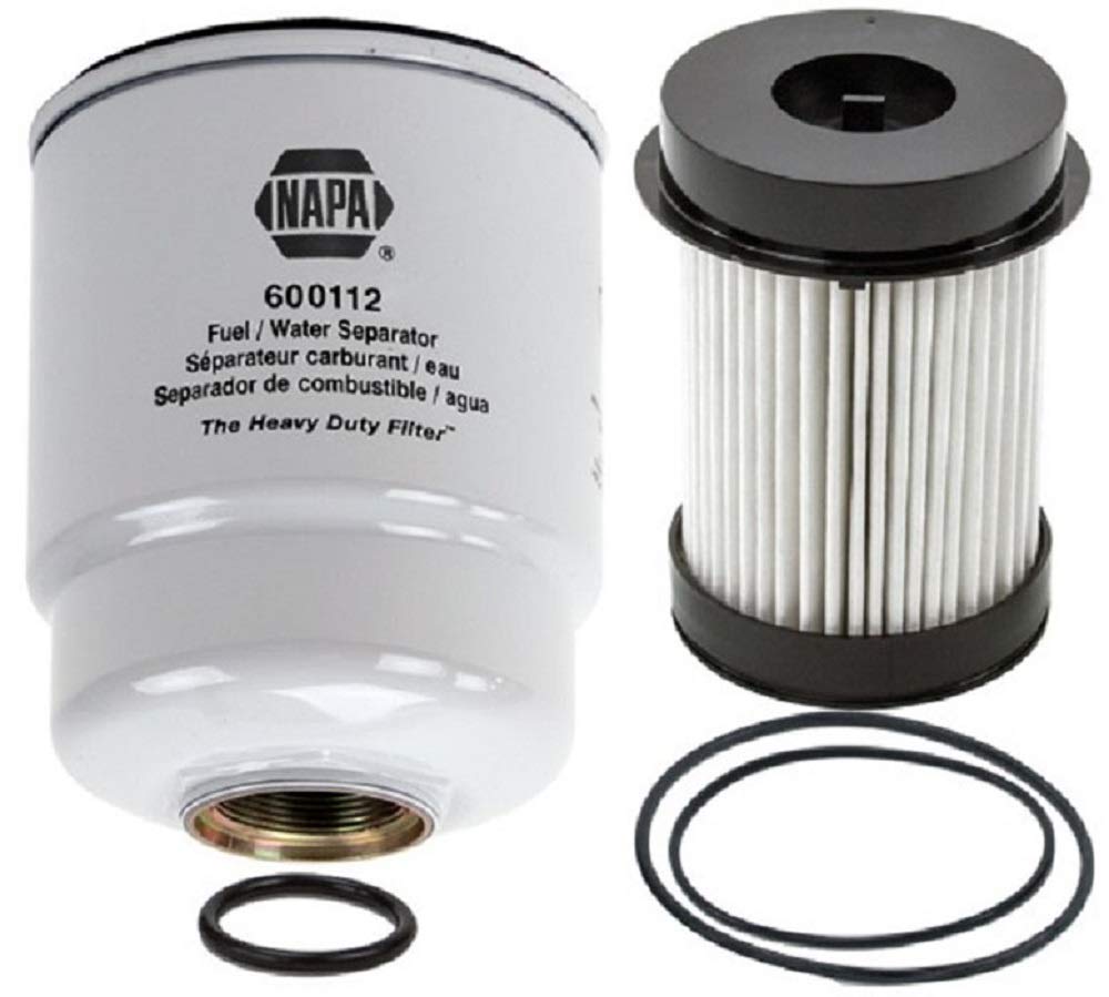 Dodge Ram 6.7L Diesel Fuel Filter & Water Separator Kit - Napa Gold 600112 & 600225NP Filters - Heavy Duty Engine Protection for Off-Road & Towing