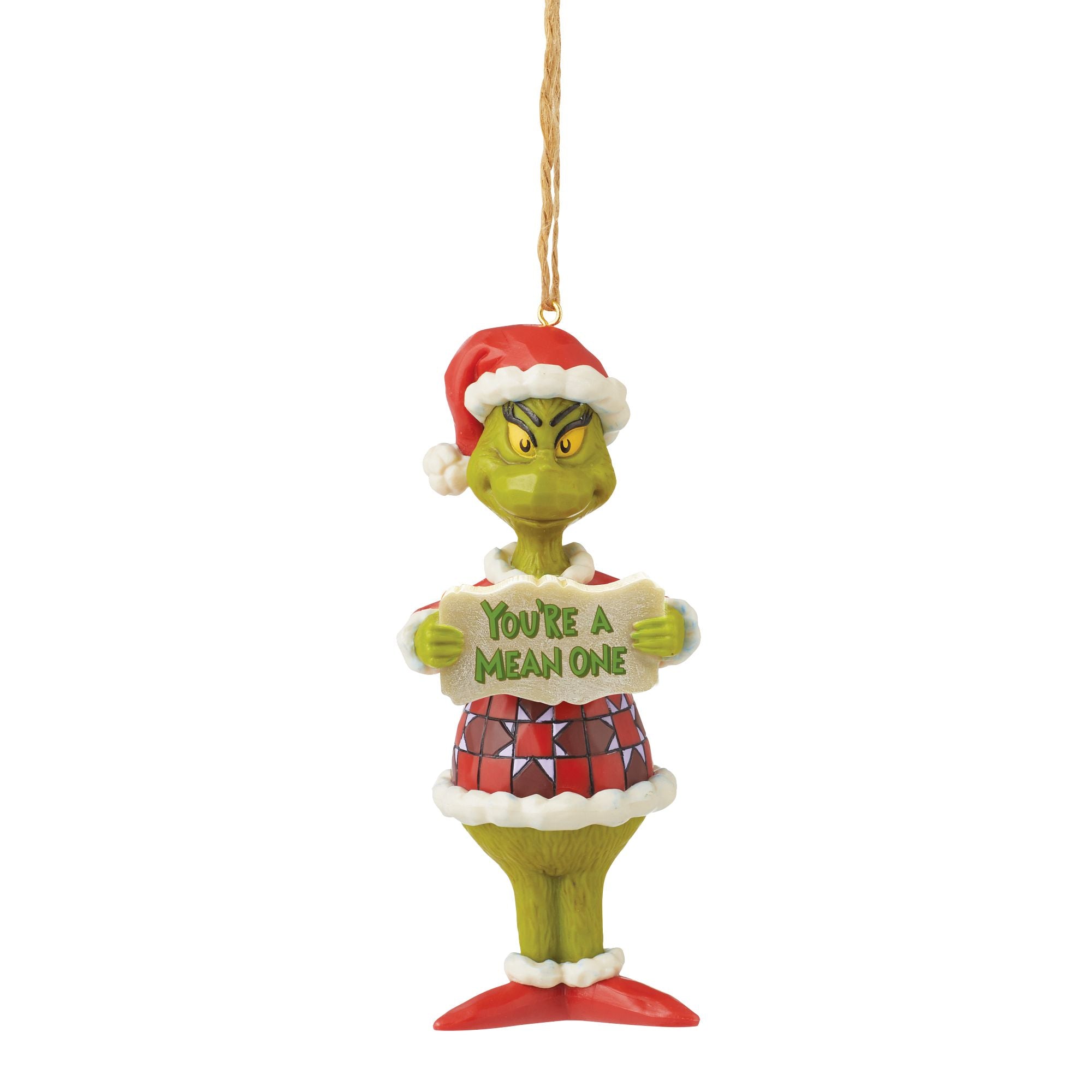 Grinch You're A Mean One PVC Christmas Ornament - Fun Holiday Decor for Tree, Gifts & Home