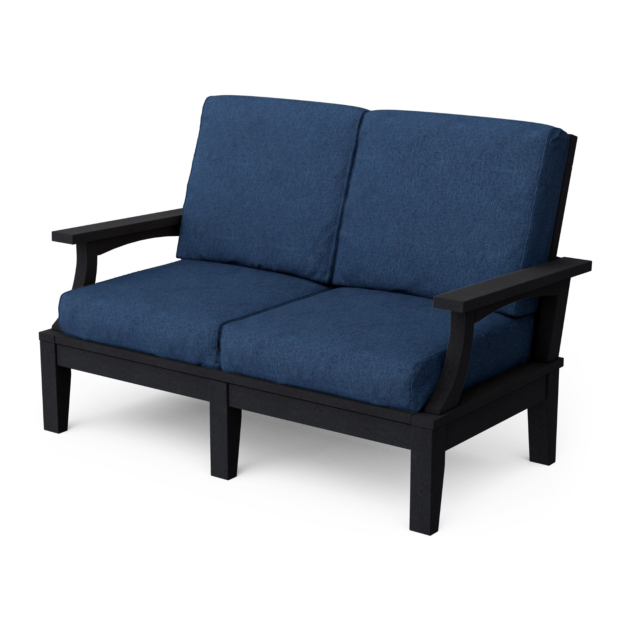 Heritage Deep Seating Love Seat Cushioned Sofa - Outdoor Patio Furniture for Garden, Poolside & Backyard Relaxation