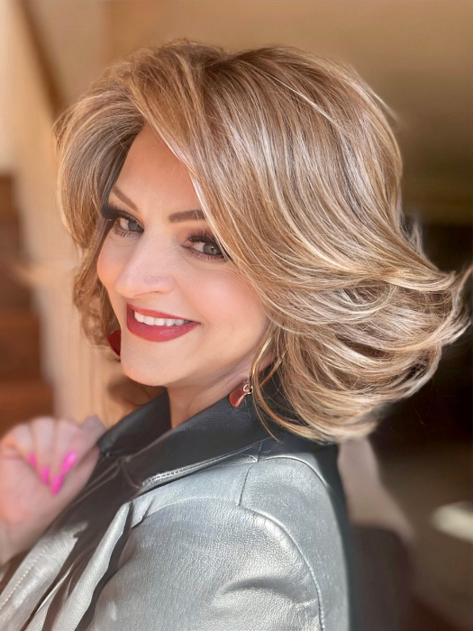 HF Synthetic Lace Front Wig with Mono Part - Natural Looking Human Hair Replacement for Women | Perfect for Cosplay, Daily Wear & Special Occasions
